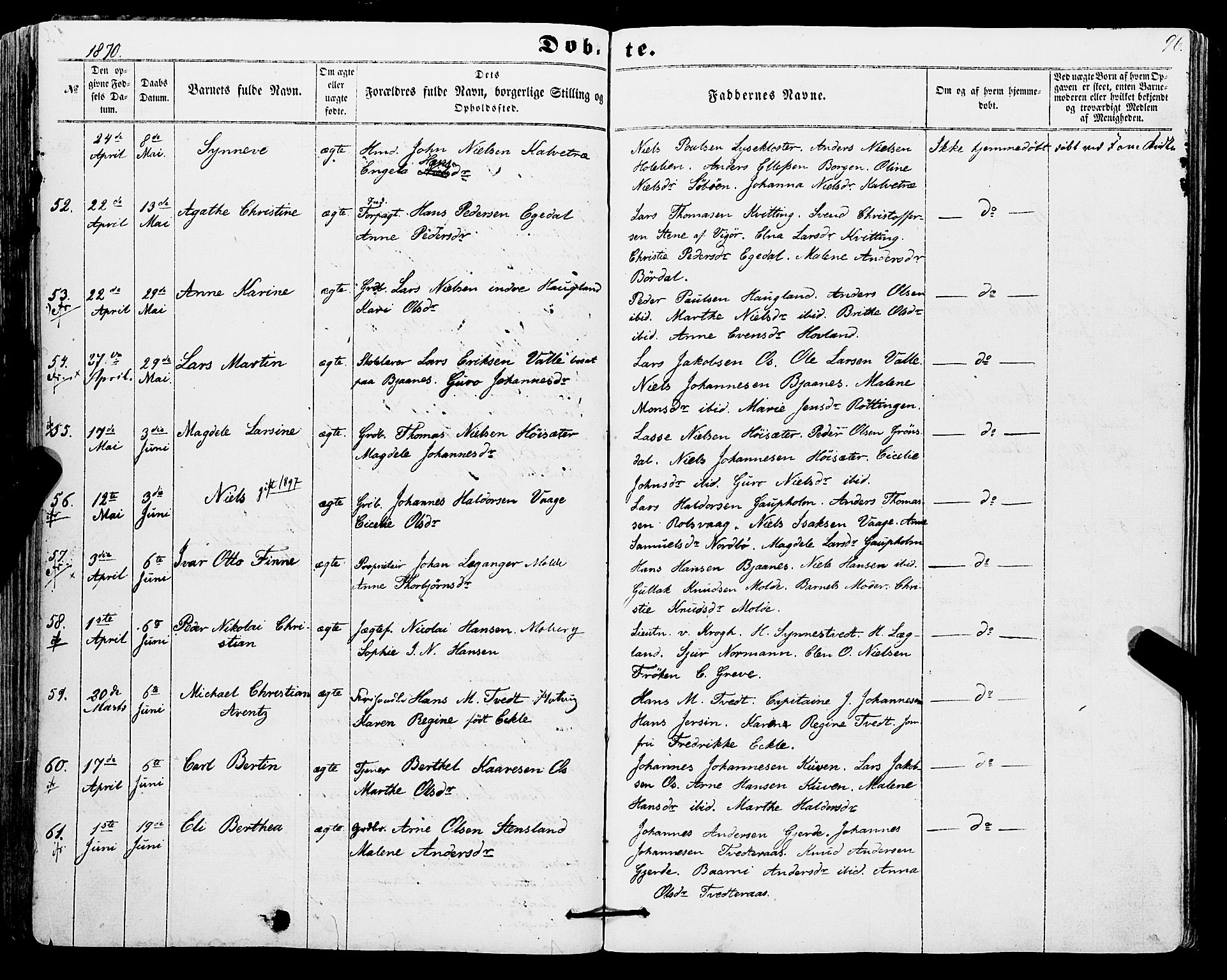 Os sokneprestembete, AV/SAB-A-99929: Ministerialbok nr. A 17, 1860-1873, s. 96
