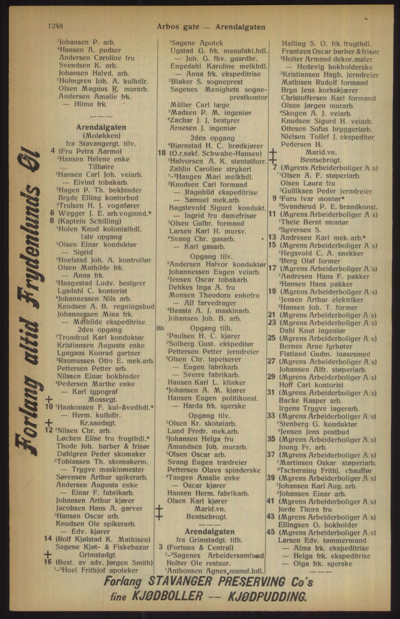 Kristiania/Oslo adressebok, PUBL/-, 1915, s. 1248