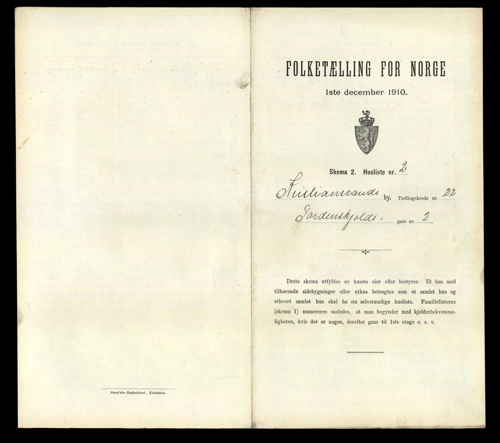 RA, Folketelling 1910 for 1001 Kristiansand kjøpstad, 1910, s. 5492