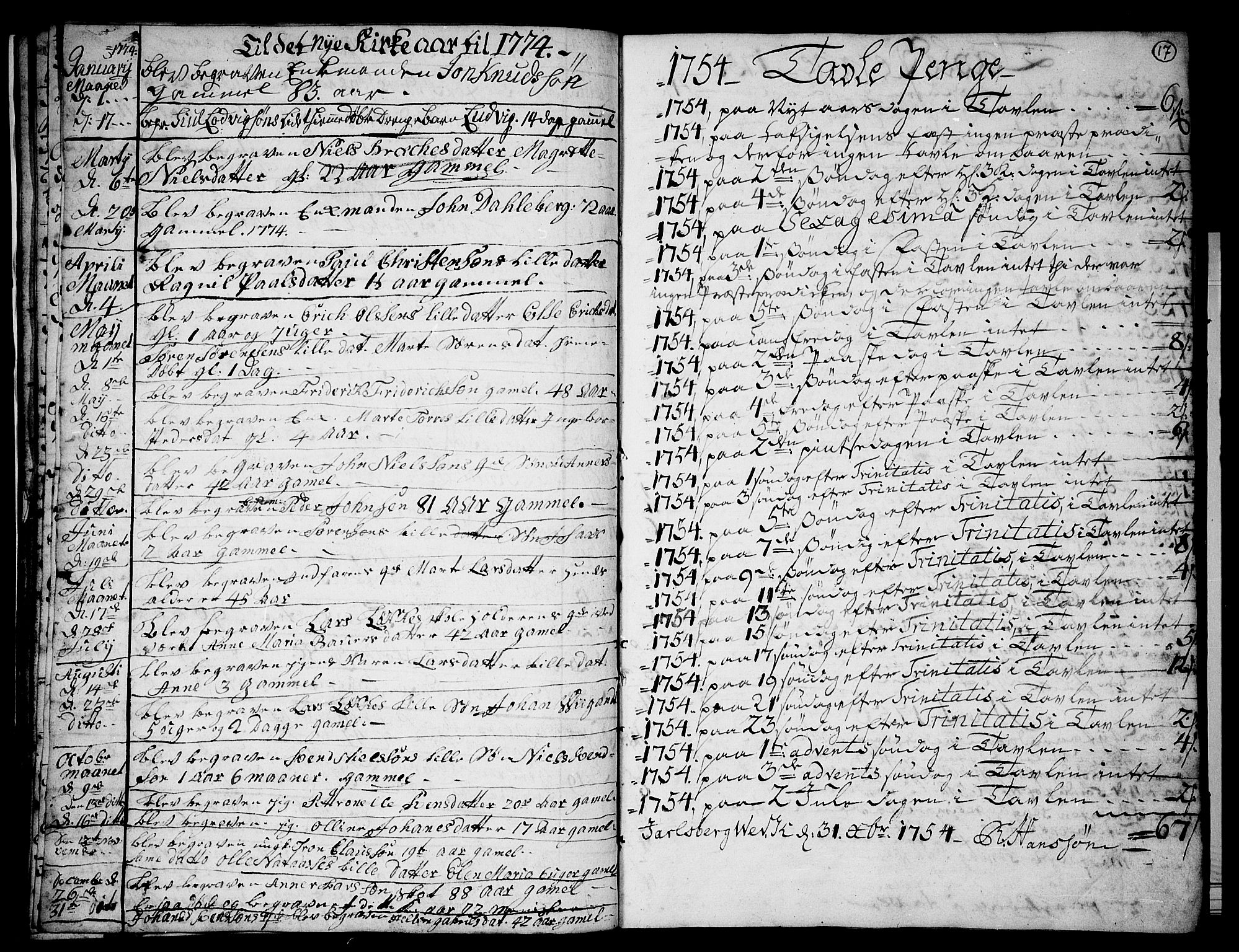 Skoger kirkebøker, AV/SAKO-A-59/G/Gb/L0002: Klokkerbok nr. II 2, 1753-1795, s. 17