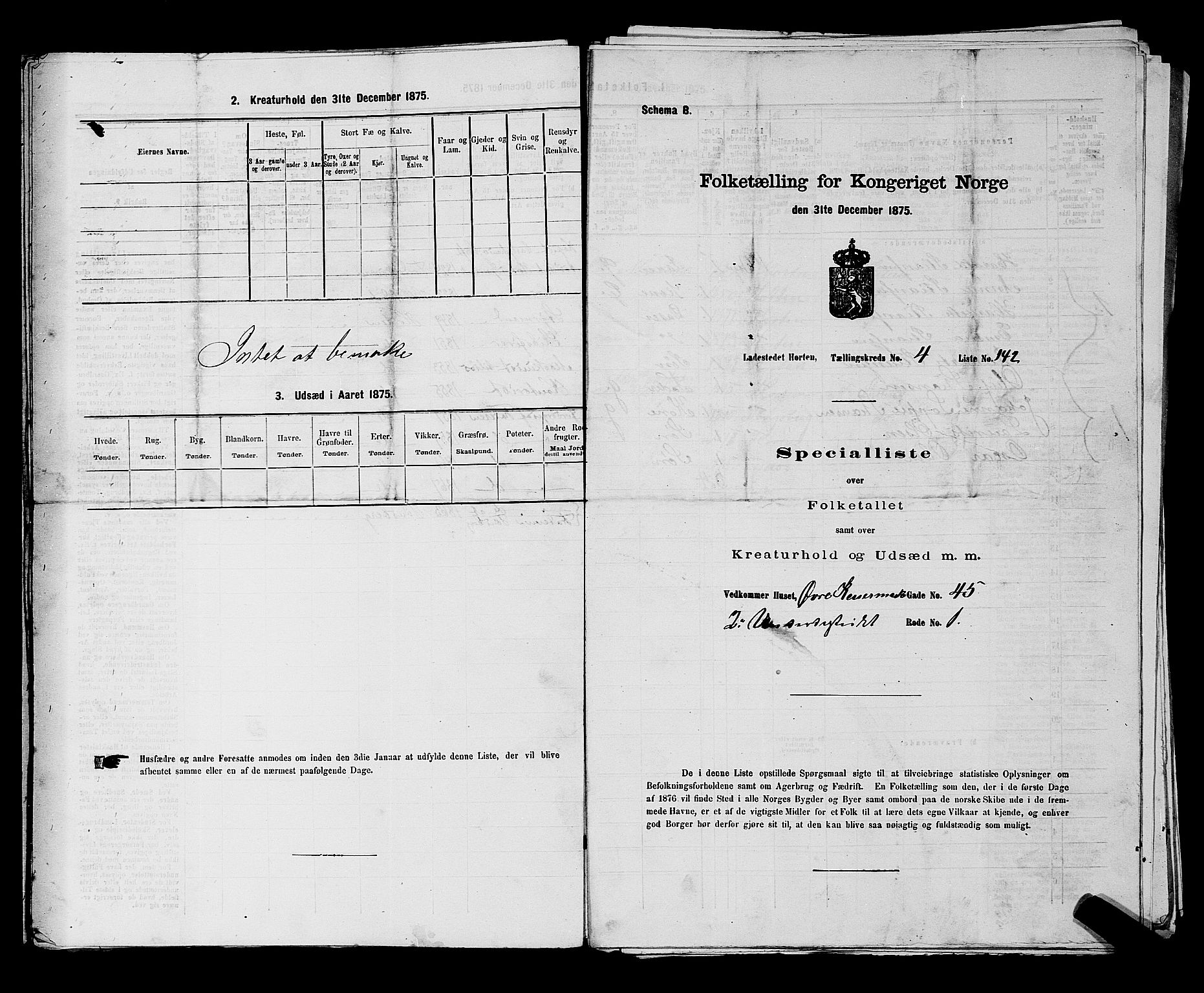 SAKO, Folketelling 1875 for 0703P Horten prestegjeld, 1875, s. 337