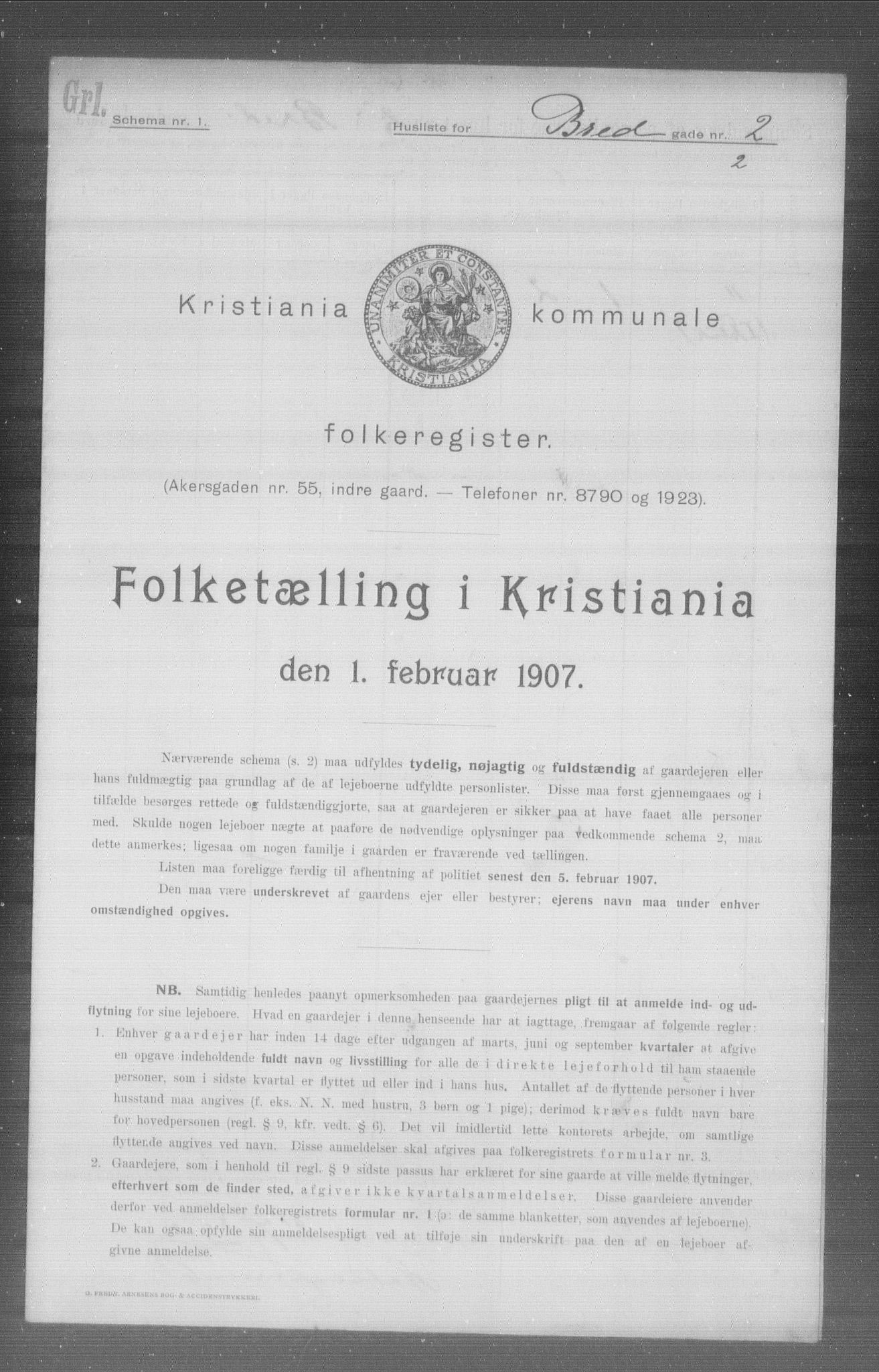 OBA, Kommunal folketelling 1.2.1907 for Kristiania kjøpstad, 1907, s. 4221