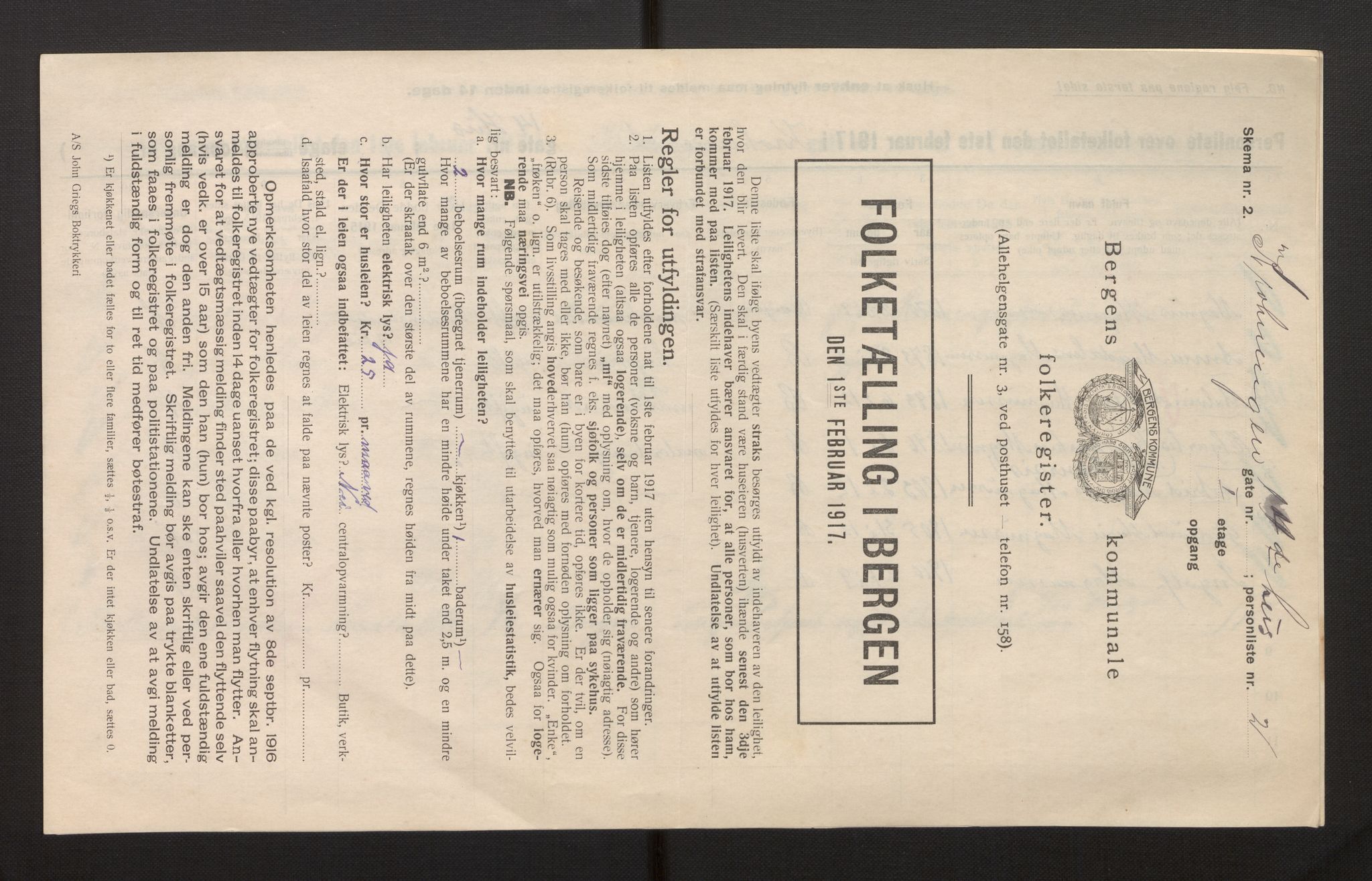 SAB, Kommunal folketelling 1917 for Bergen kjøpstad, 1917, s. 19971