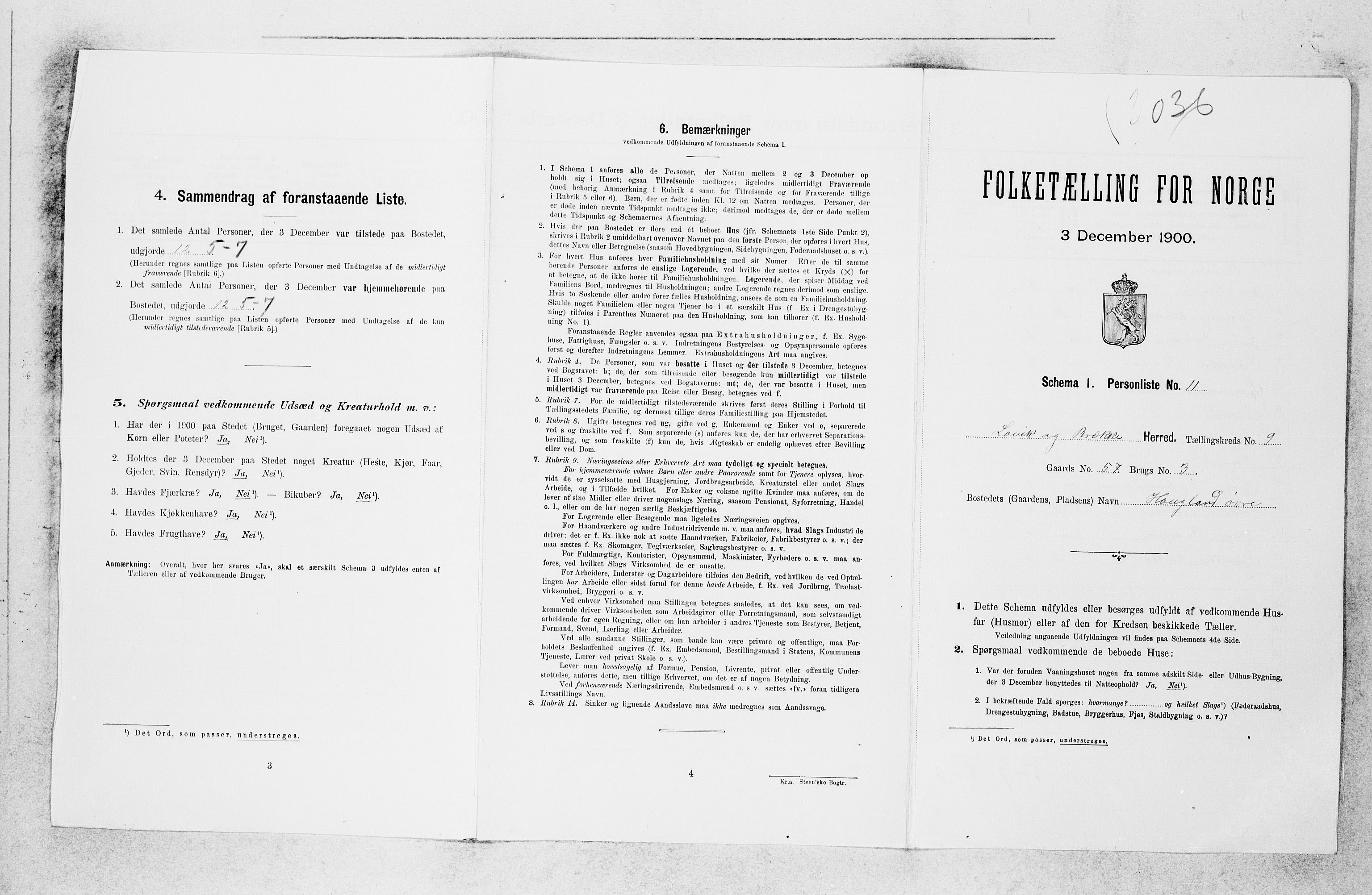 SAB, Folketelling 1900 for 1415 Lavik og Brekke herred, 1900, s. 559