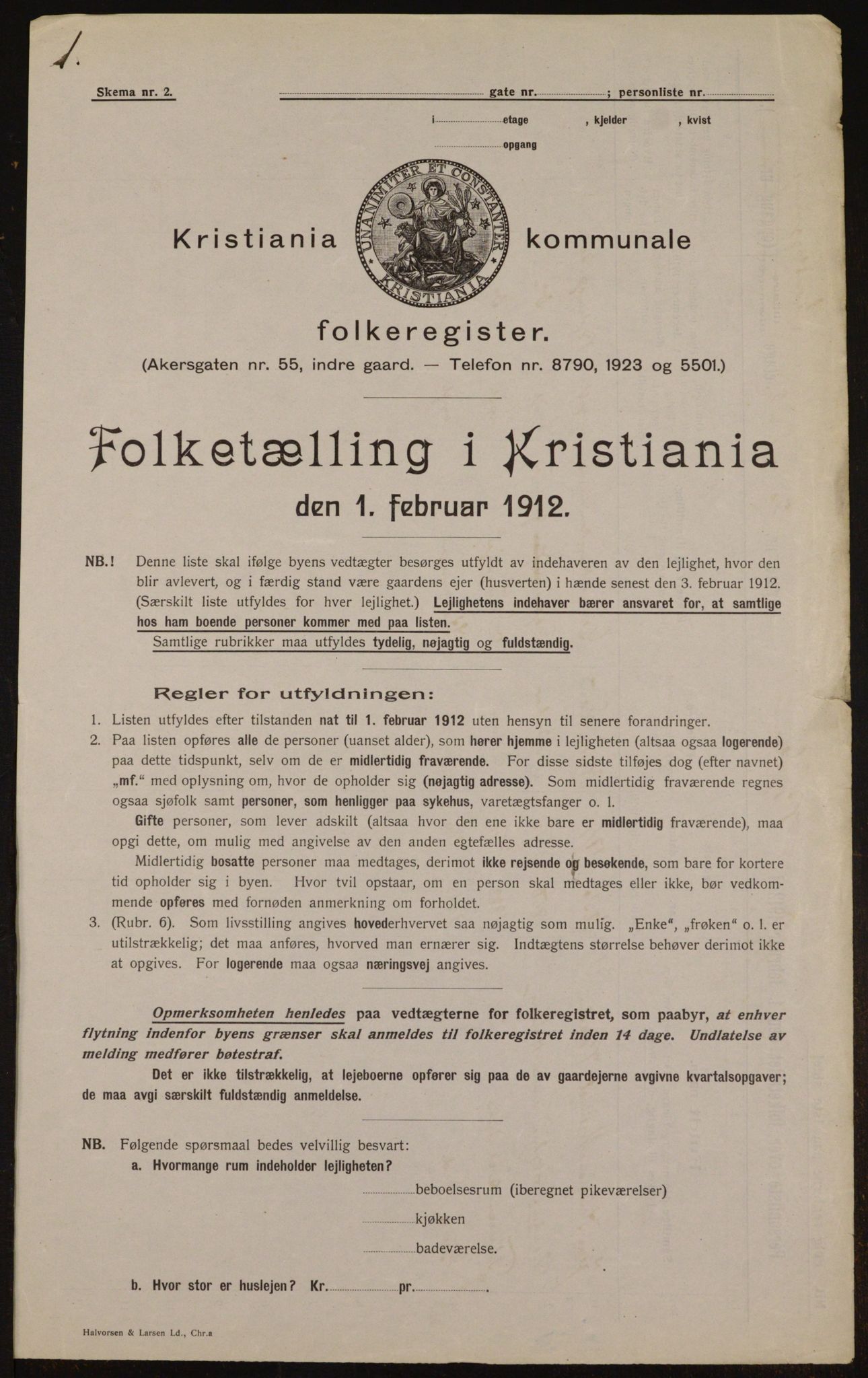 OBA, Kommunal folketelling 1.2.1912 for Kristiania, 1912, s. 6442