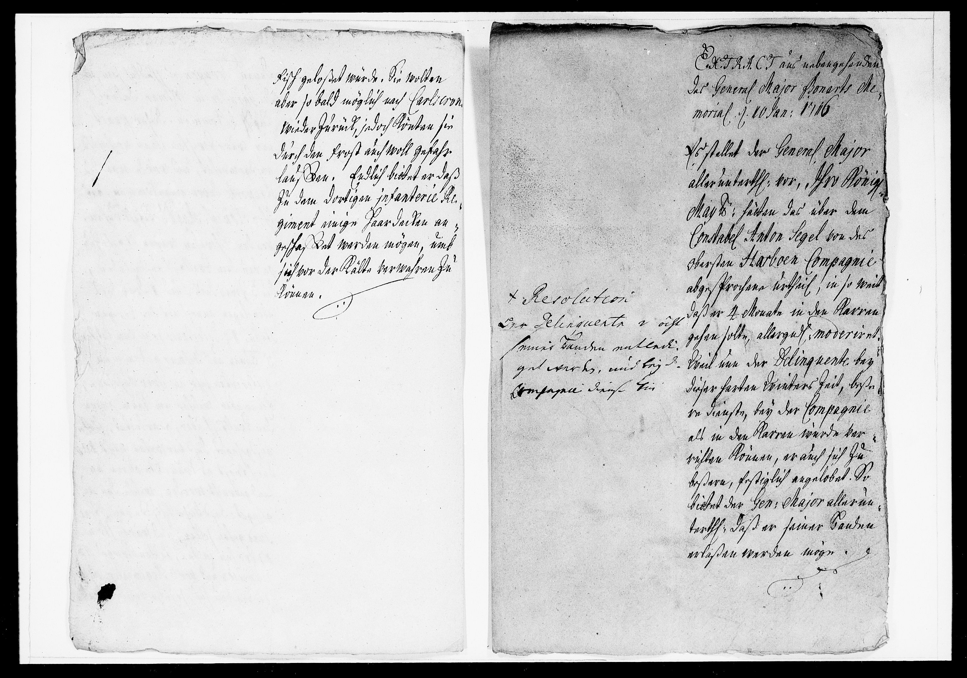 Krigskollegiet, Krigskancelliet, DRA/A-0006/-/1025-1036: Refererede sager, 1716, s. 6