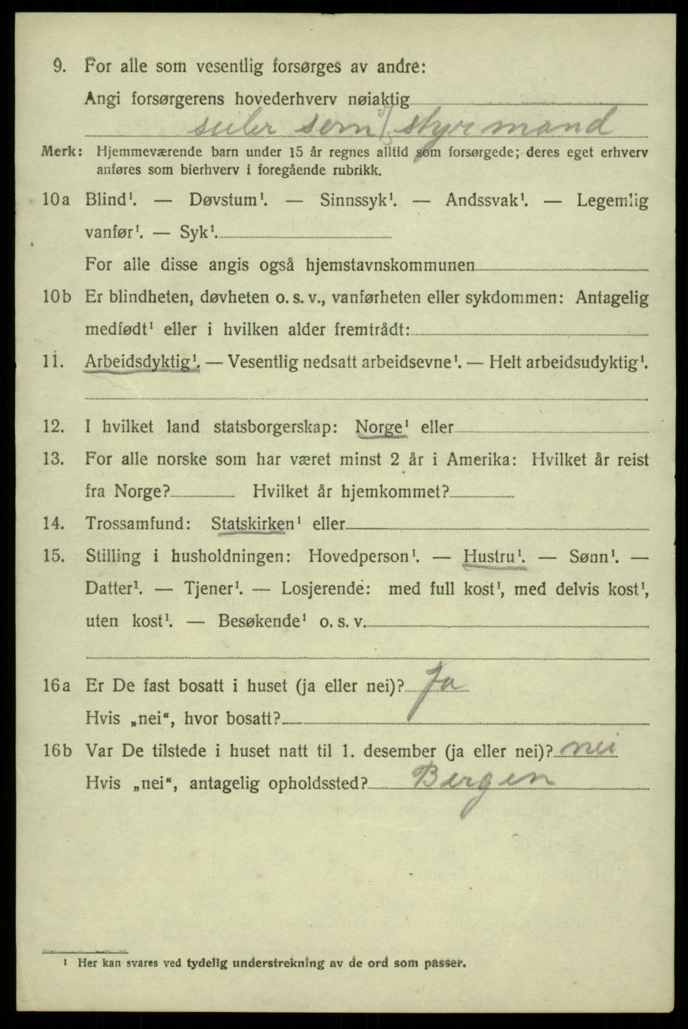 SAB, Folketelling 1920 for 1245 Sund herred, 1920, s. 2492