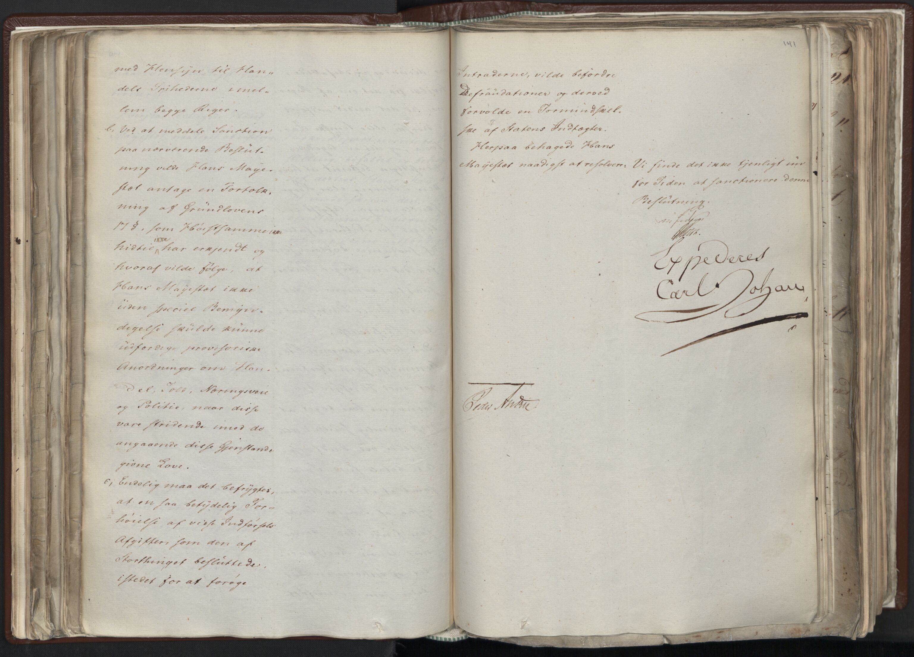 Statsrådssekretariatet, AV/RA-S-1001/A/Ab/L0012: Kgl. res. nr. 5679-6008 II, 1821, s. 140b-141a