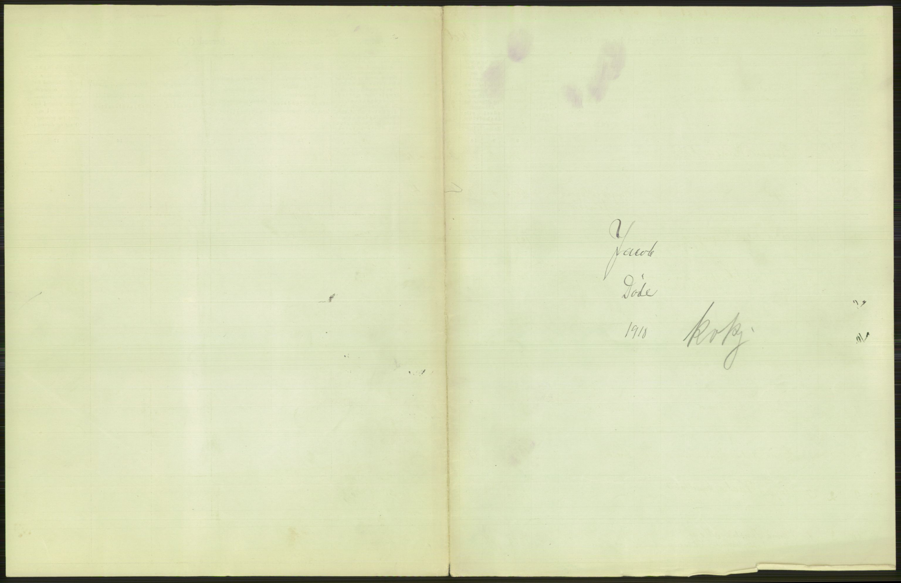 Statistisk sentralbyrå, Sosiodemografiske emner, Befolkning, AV/RA-S-2228/D/Df/Dfb/Dfbh/L0010: Kristiania: Døde, 1918, s. 801