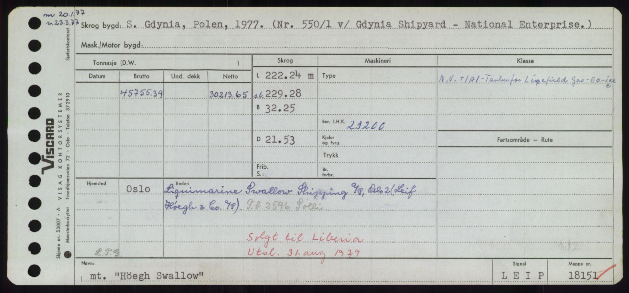 Sjøfartsdirektoratet med forløpere, Skipsmålingen, RA/S-1627/H/Hd/L0017: Fartøy, Holi-Hå, s. 463