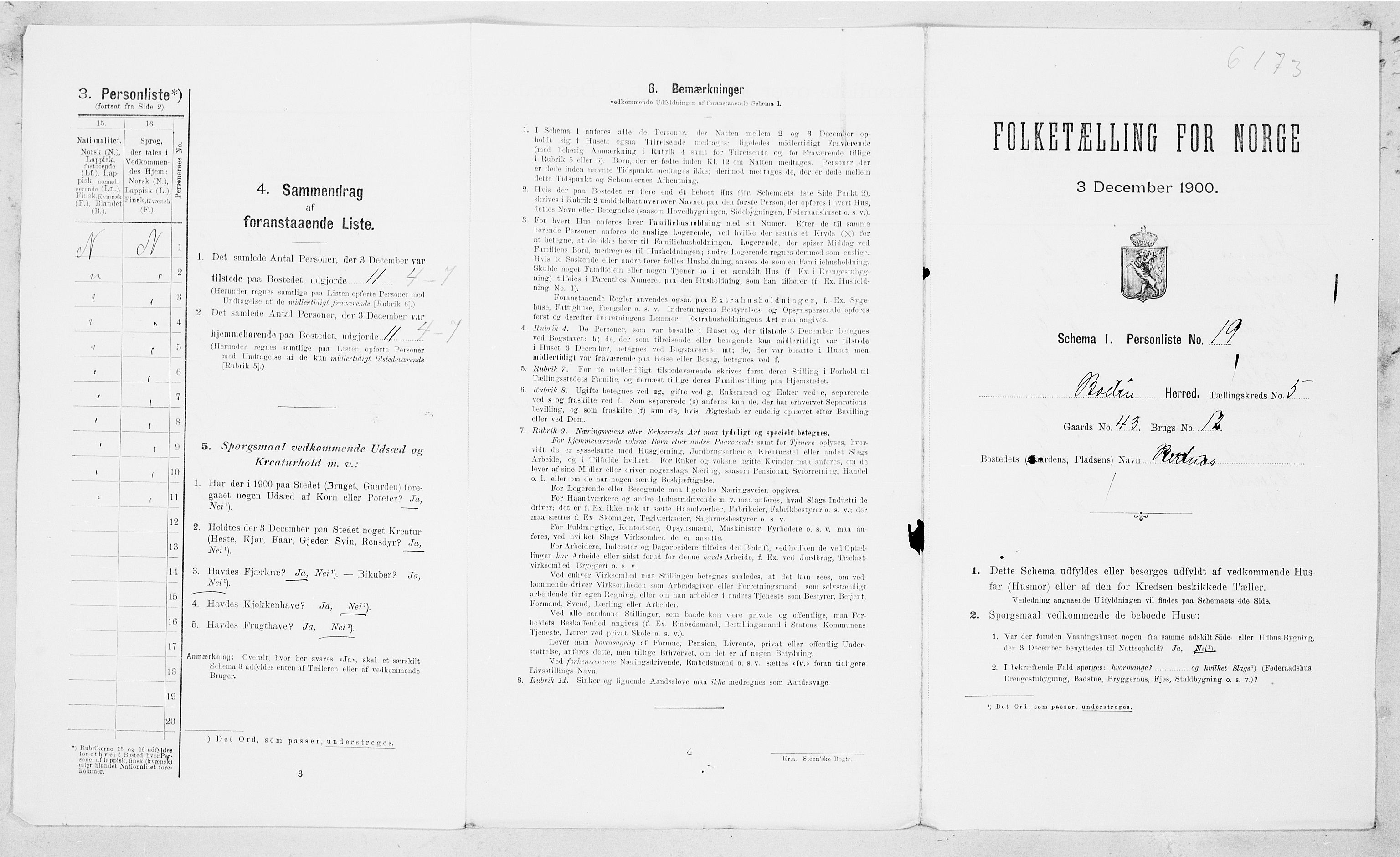 SAT, Folketelling 1900 for 1843 Bodin herred, 1900, s. 568