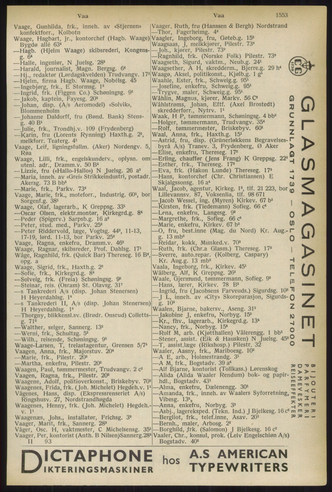 Kristiania/Oslo adressebok, PUBL/-, 1937, s. 1553