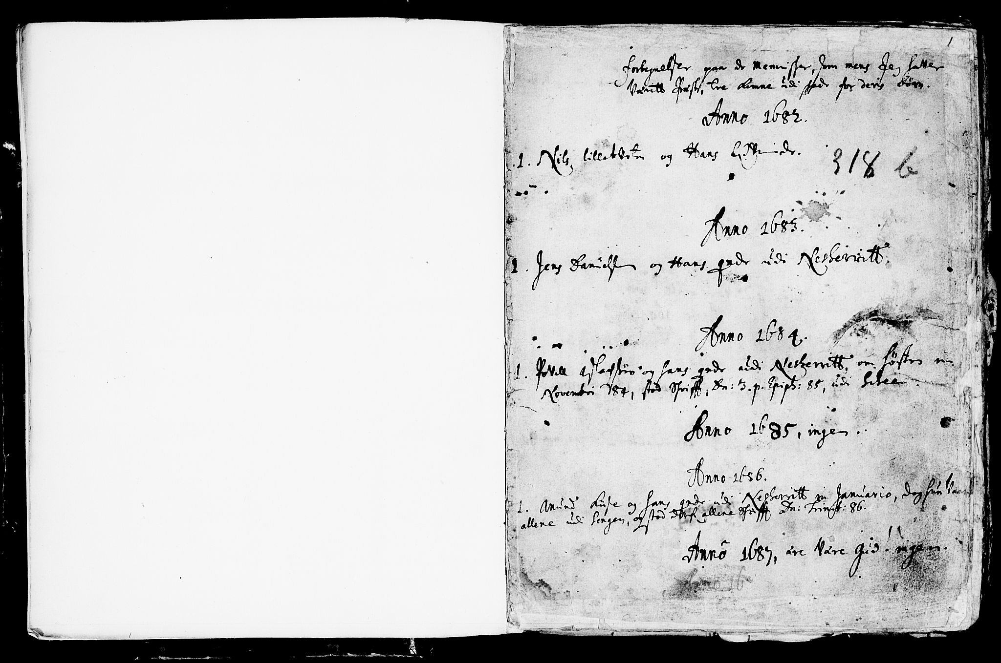 Sauherad kirkebøker, AV/SAKO-A-298/F/Fa/L0002: Ministerialbok nr. I 2, 1681-1720, s. 0-1