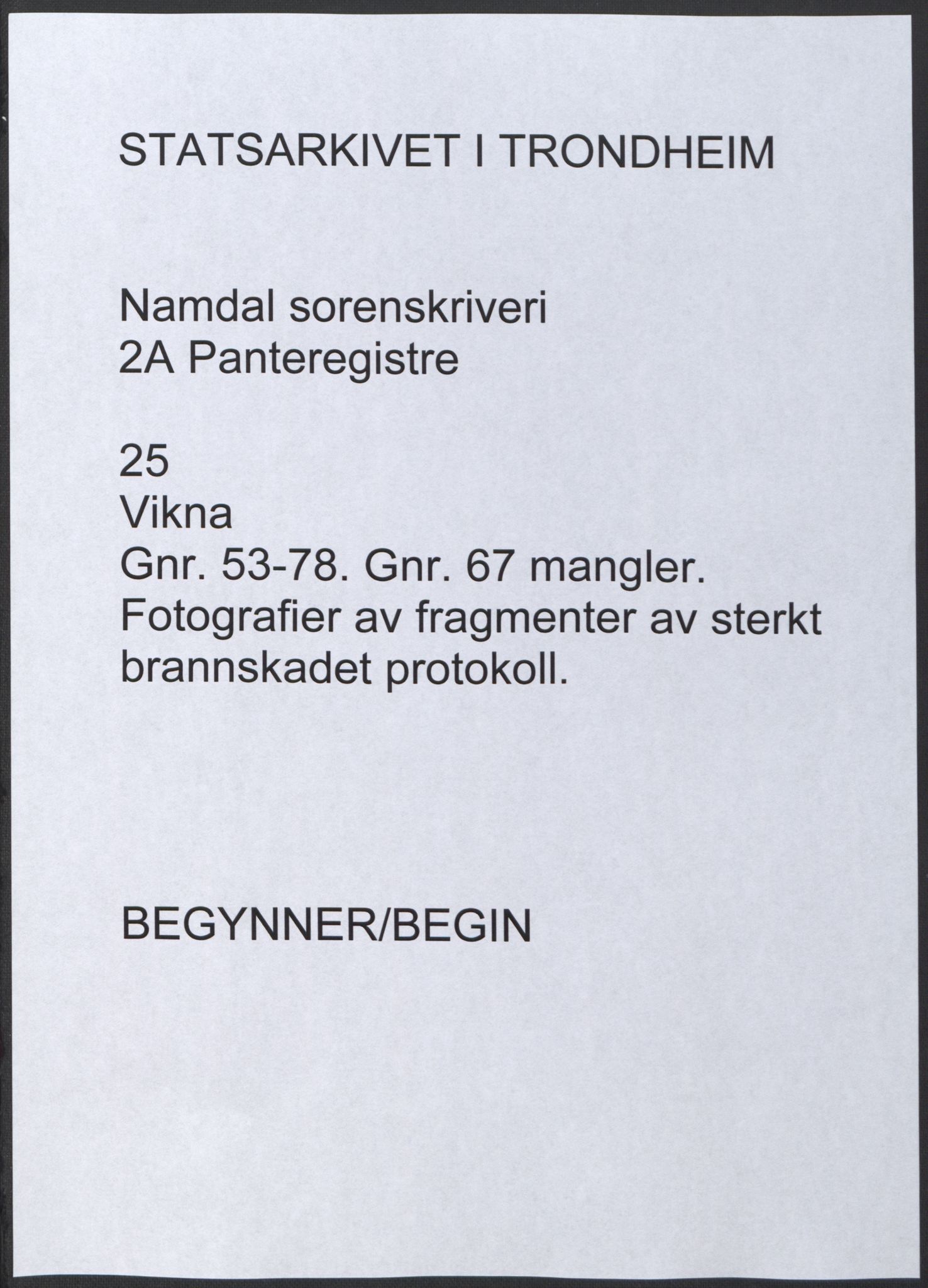 Namdal sorenskriveri, SAT/A-4133: Panteregister nr. 25