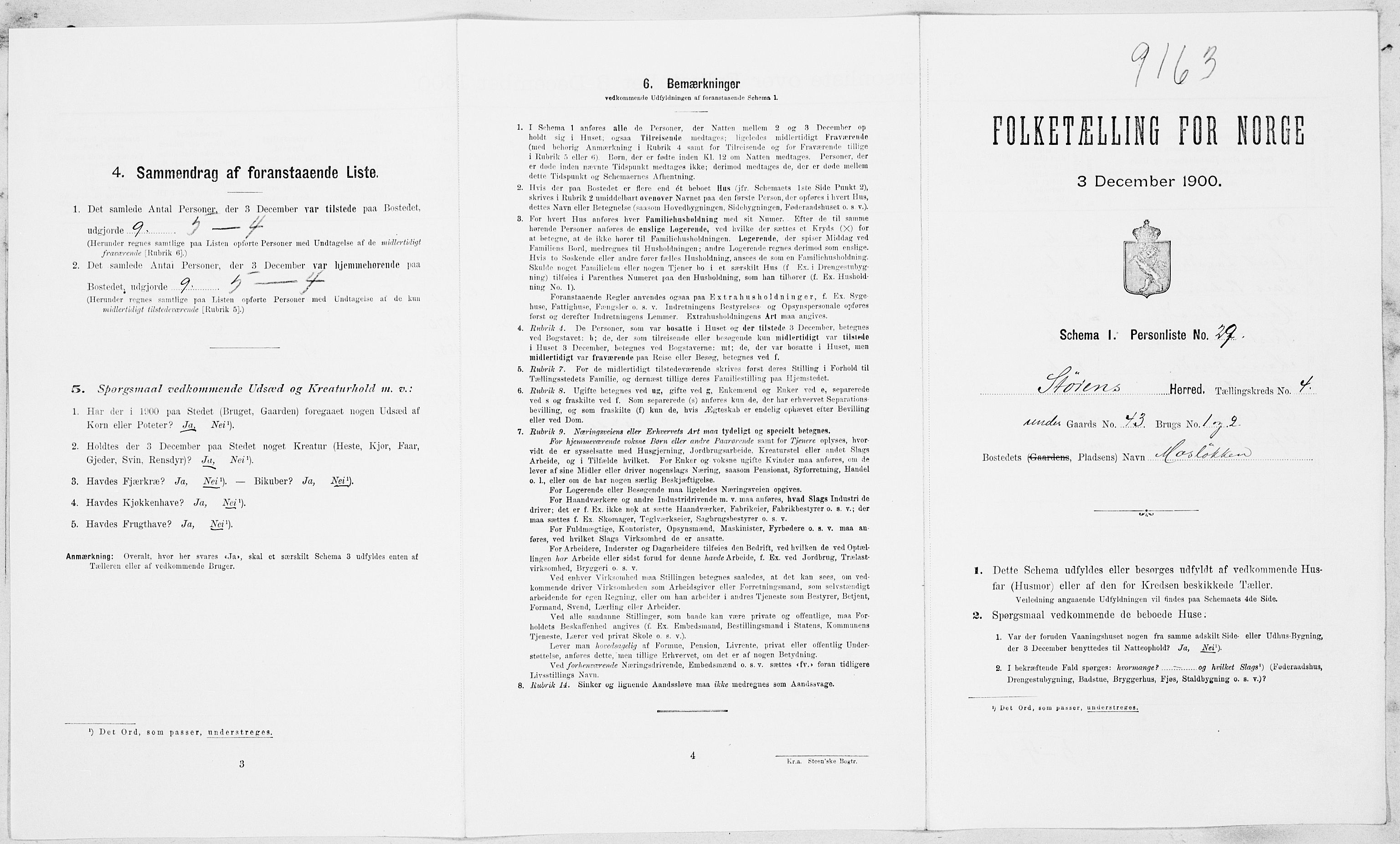 SAT, Folketelling 1900 for 1648 Støren herred, 1900, s. 371