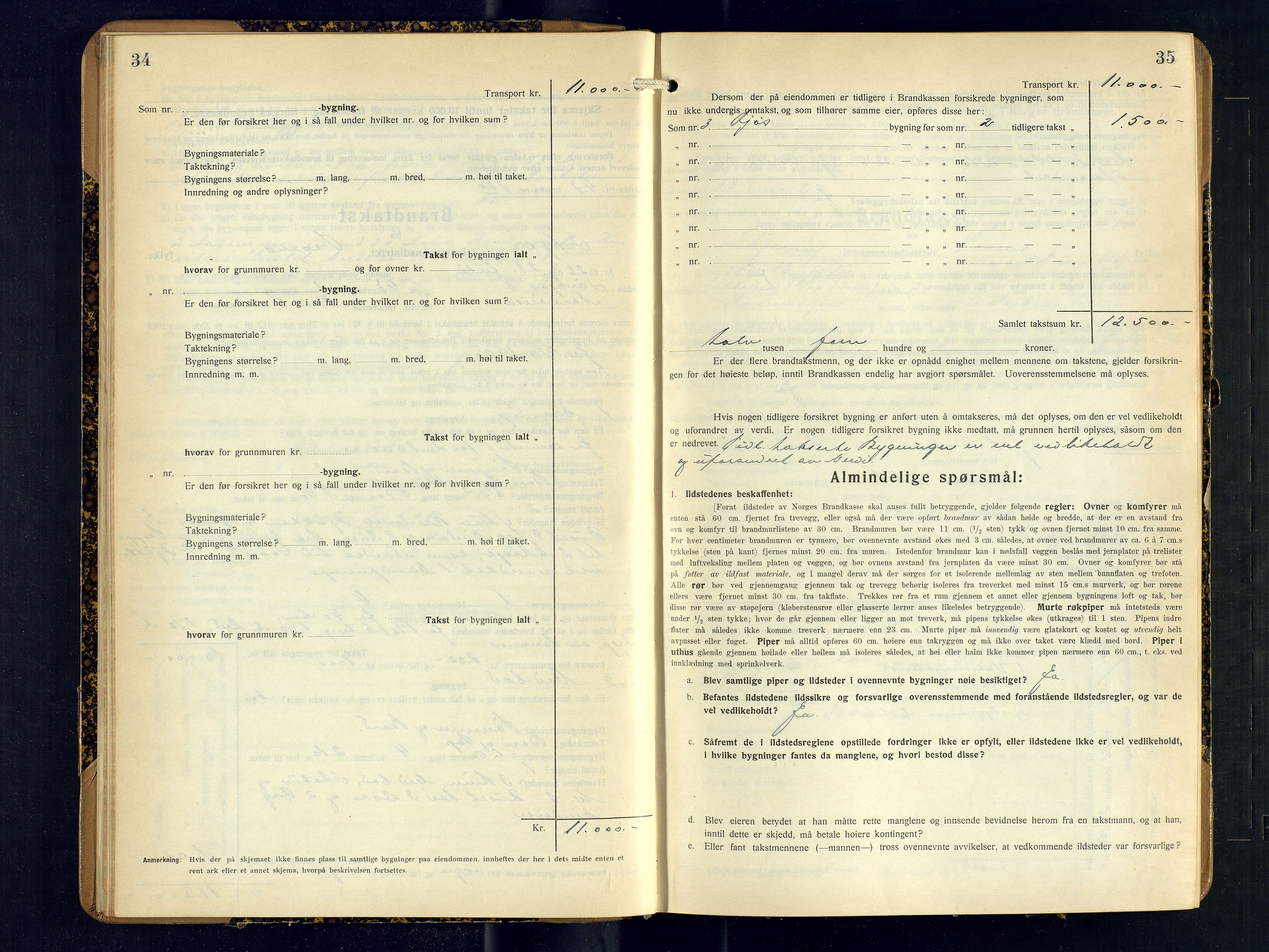 Skjervøy lensmannskontor, AV/SATØ-SATØ-63/F/Fu/Fub/L0260: Branntakstprotokoll (S), 1926-1927, s. 34-35