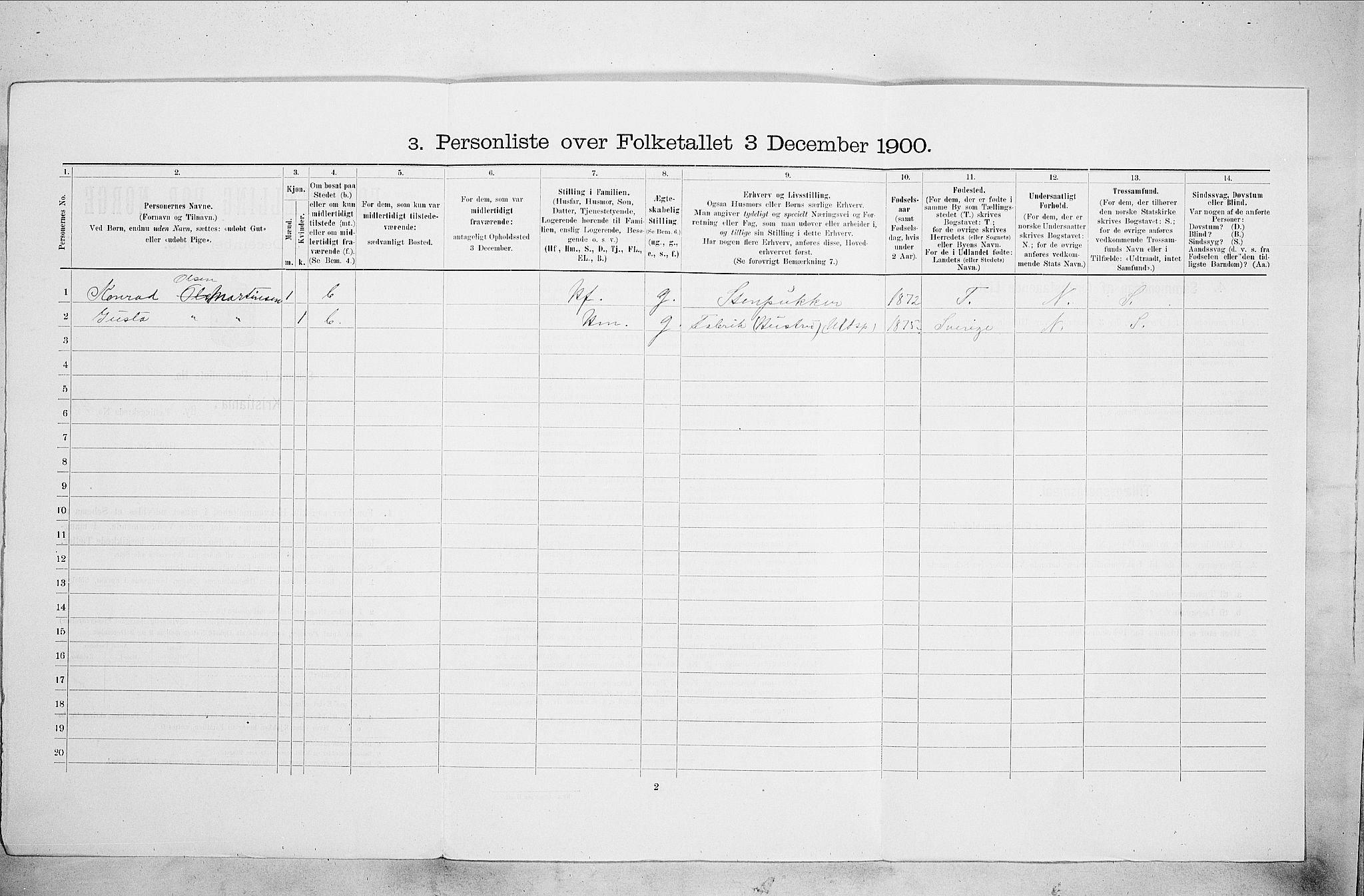 SAO, Folketelling 1900 for 0301 Kristiania kjøpstad, 1900, s. 38981