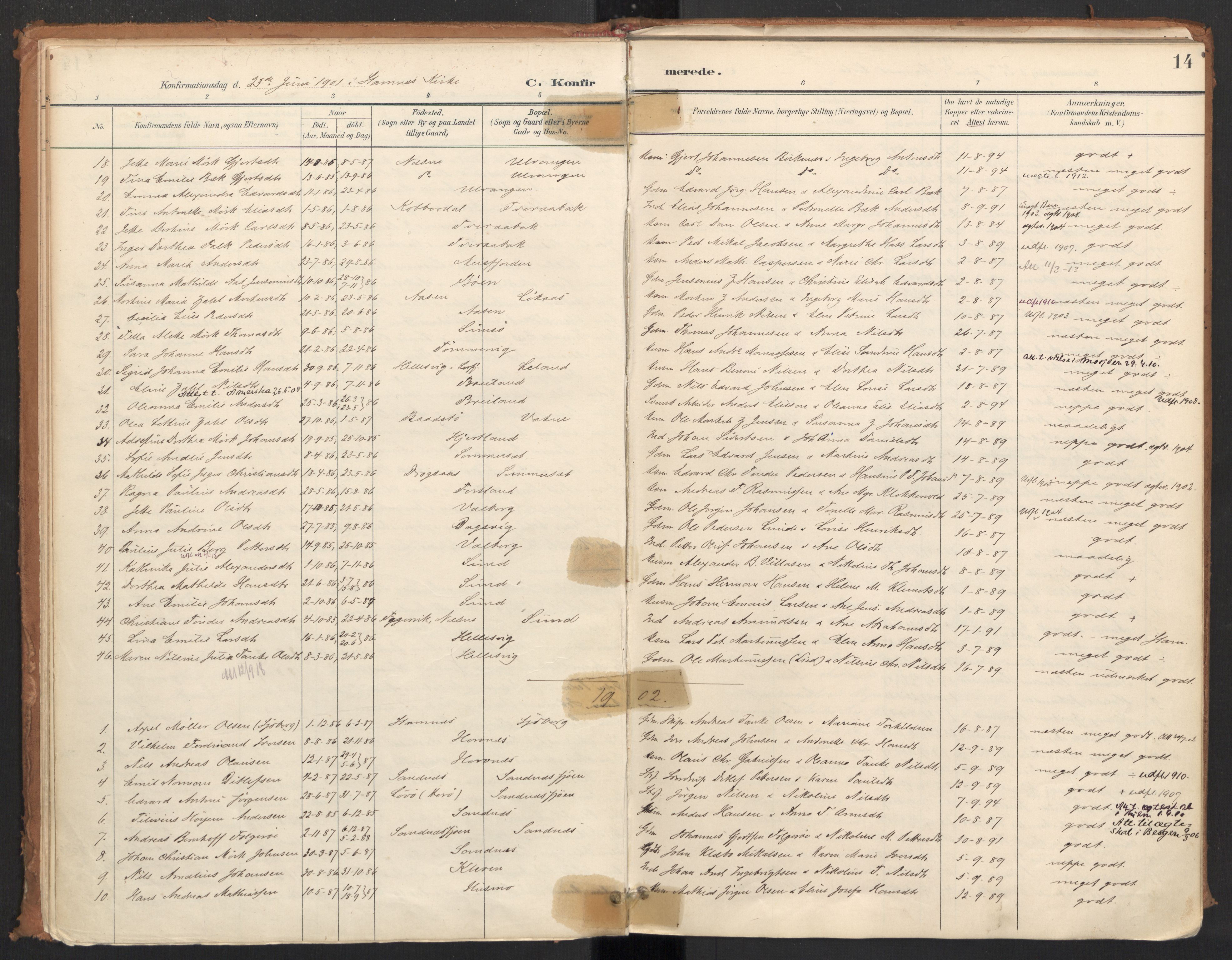 Ministerialprotokoller, klokkerbøker og fødselsregistre - Nordland, SAT/A-1459/831/L0472: Ministerialbok nr. 831A03, 1897-1912, s. 14