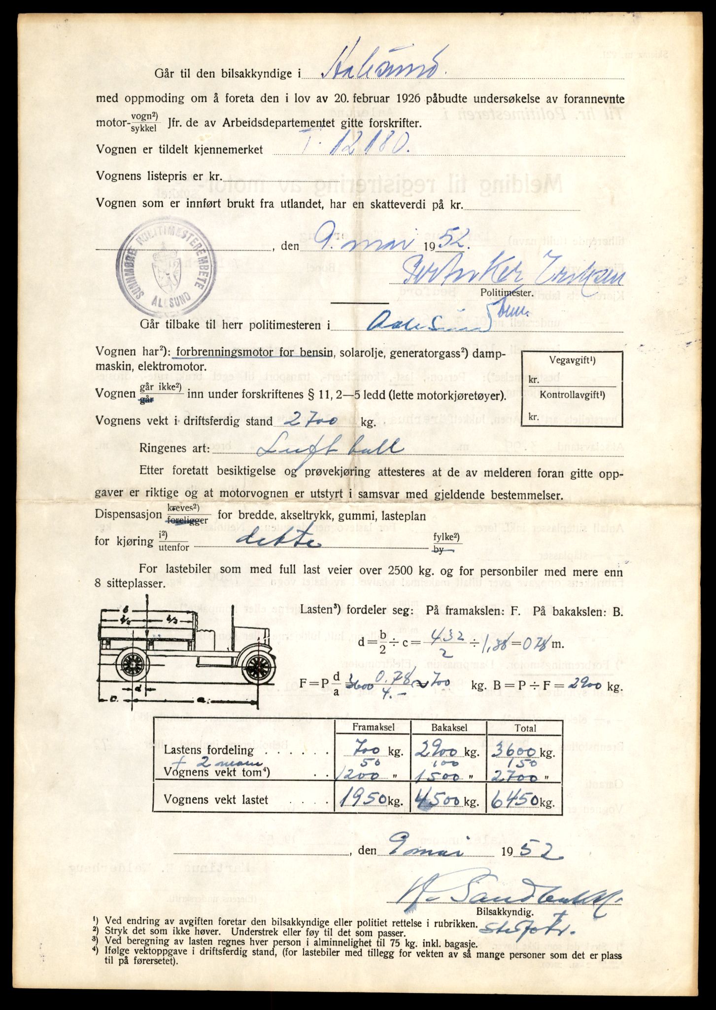 Møre og Romsdal vegkontor - Ålesund trafikkstasjon, AV/SAT-A-4099/F/Fe/L0036: Registreringskort for kjøretøy T 12831 - T 13030, 1927-1998, s. 320