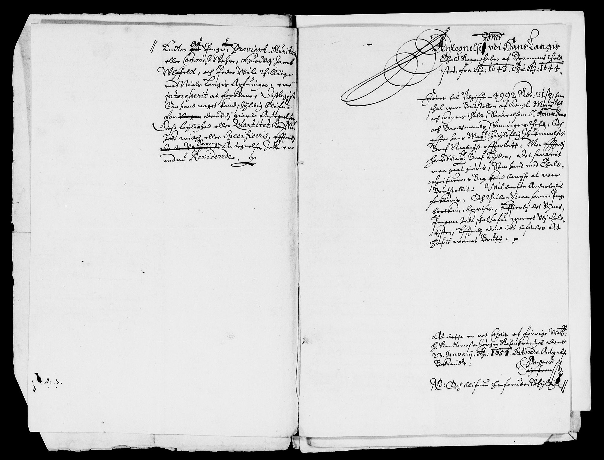 Rentekammeret inntil 1814, Reviderte regnskaper, Lensregnskaper, AV/RA-EA-5023/R/Rb/Rbm/L0008: Eiker len, 1643-1648