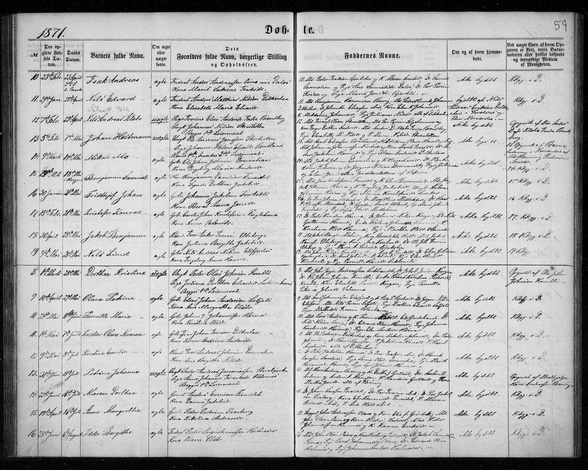 Ministerialprotokoller, klokkerbøker og fødselsregistre - Nordland, AV/SAT-A-1459/825/L0356: Ministerialbok nr. 825A10, 1861-1878, s. 59