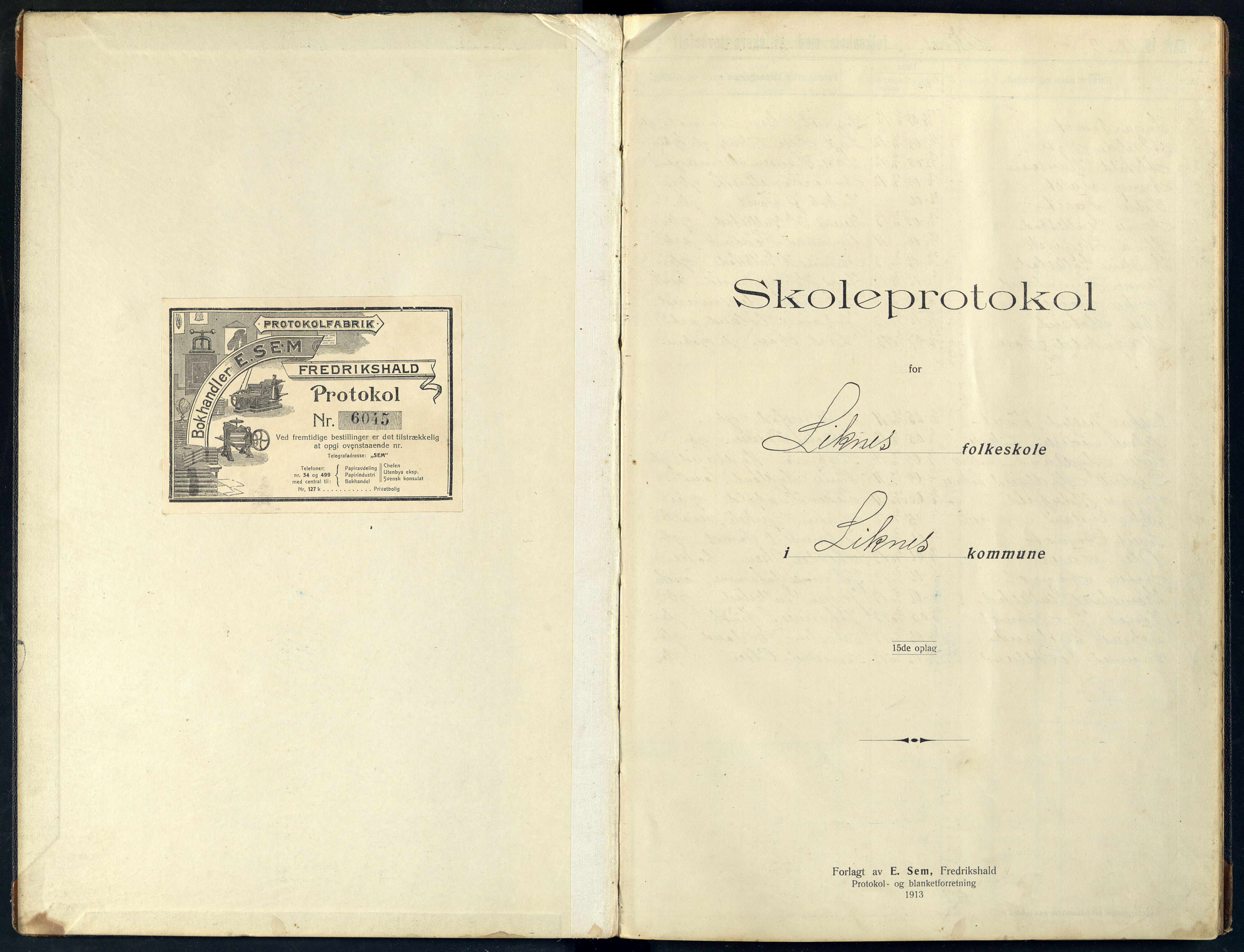 Kvinesdal kommune - Liknes Skole, ARKSOR/1037KG557/H/L0004: Skoleprotokoll, 1918-1923