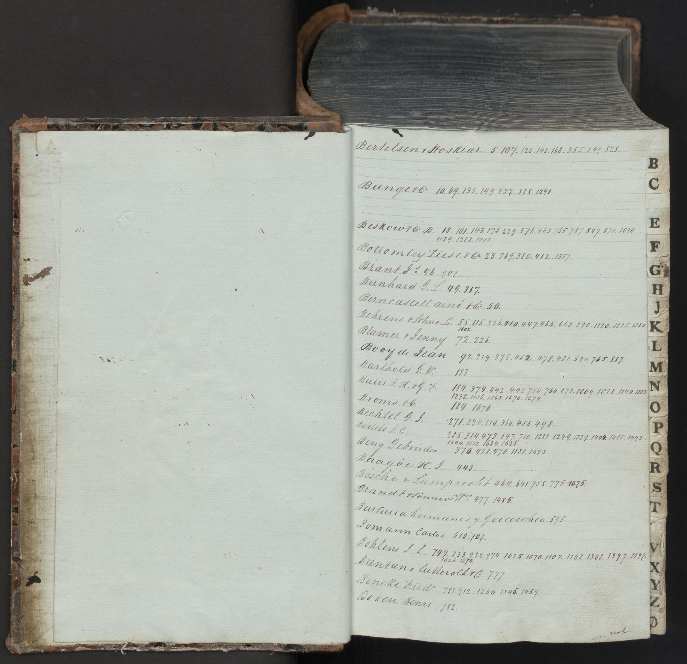 Hoë, Herman & Co, SAT/PA-0280/11/L0018: Kopibok, utenriks, 1833-1839
