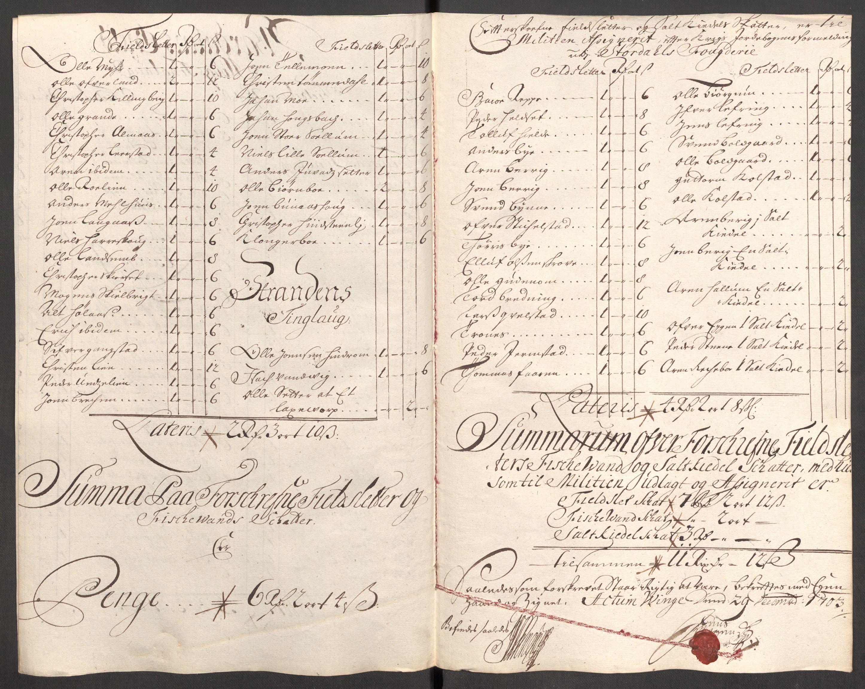 Rentekammeret inntil 1814, Reviderte regnskaper, Fogderegnskap, RA/EA-4092/R62/L4194: Fogderegnskap Stjørdal og Verdal, 1703, s. 183