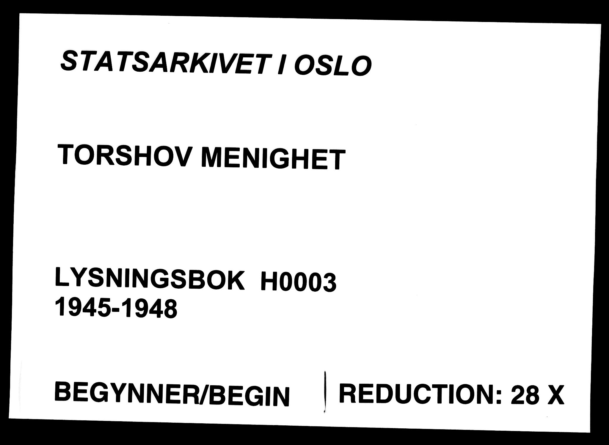 Torshov prestekontor Kirkebøker, AV/SAO-A-10238a/H/Ha/L0003: Lysningsprotokoll nr. 3, 1945-1948