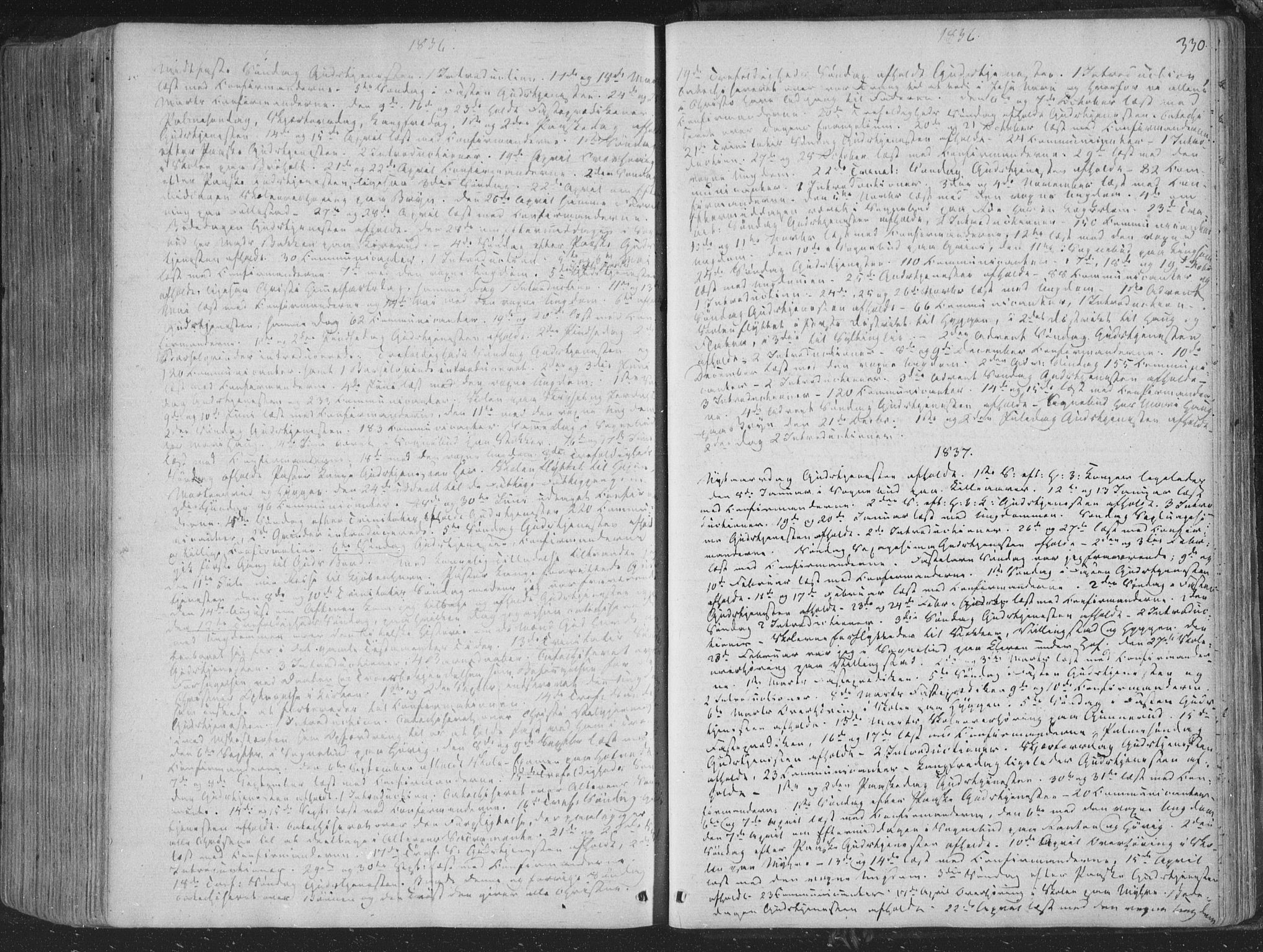 Røyken kirkebøker, AV/SAKO-A-241/F/Fa/L0005: Ministerialbok nr. 5, 1833-1856, s. 330