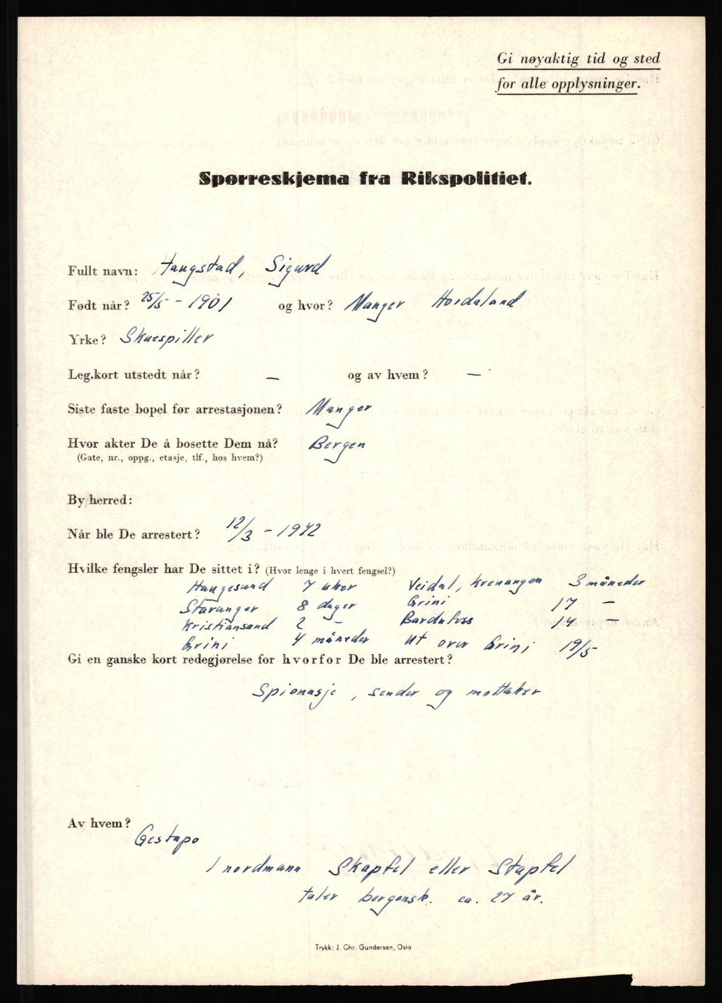 Rikspolitisjefen, AV/RA-S-1560/L/L0006: Hansen, Adolf Boye - Hemstad, Gunnar, 1940-1945, s. 859