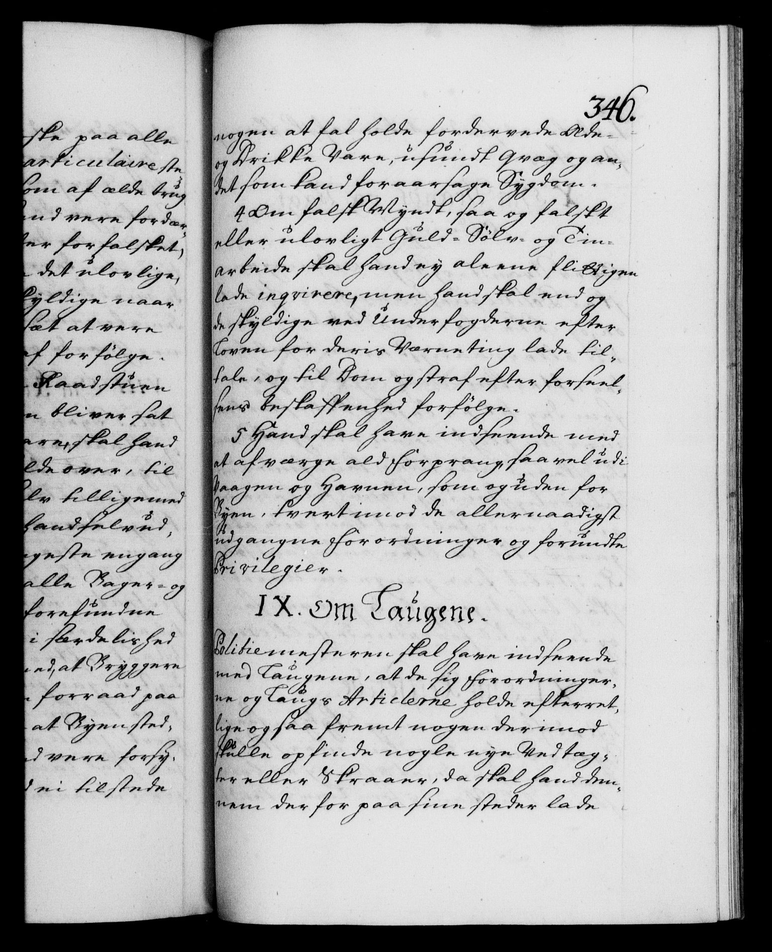 Danske Kanselli 1572-1799, AV/RA-EA-3023/F/Fc/Fca/Fcaa/L0020: Norske registre, 1708-1711, s. 346a