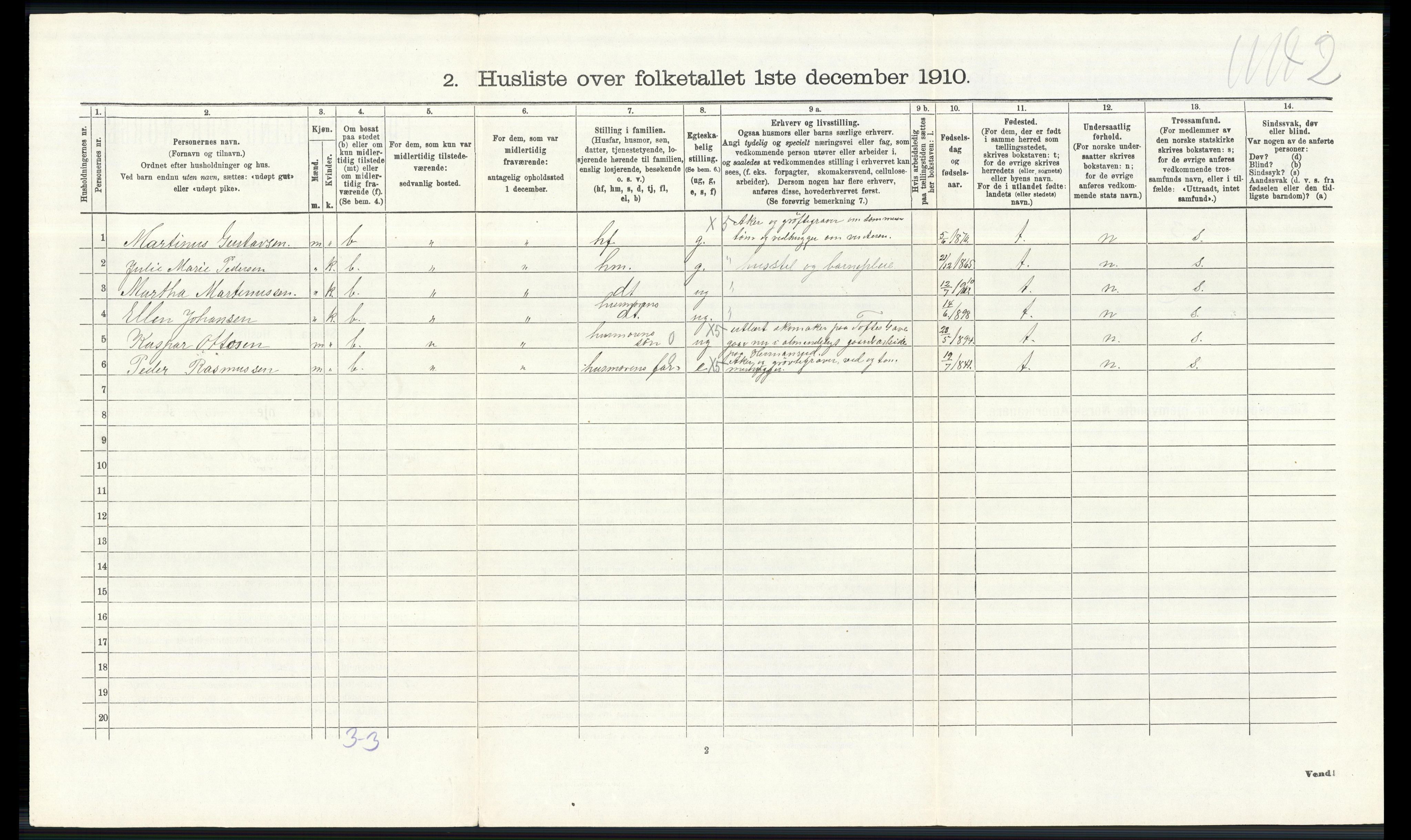 RA, Folketelling 1910 for 0528 Østre Toten herred, 1910, s. 2716