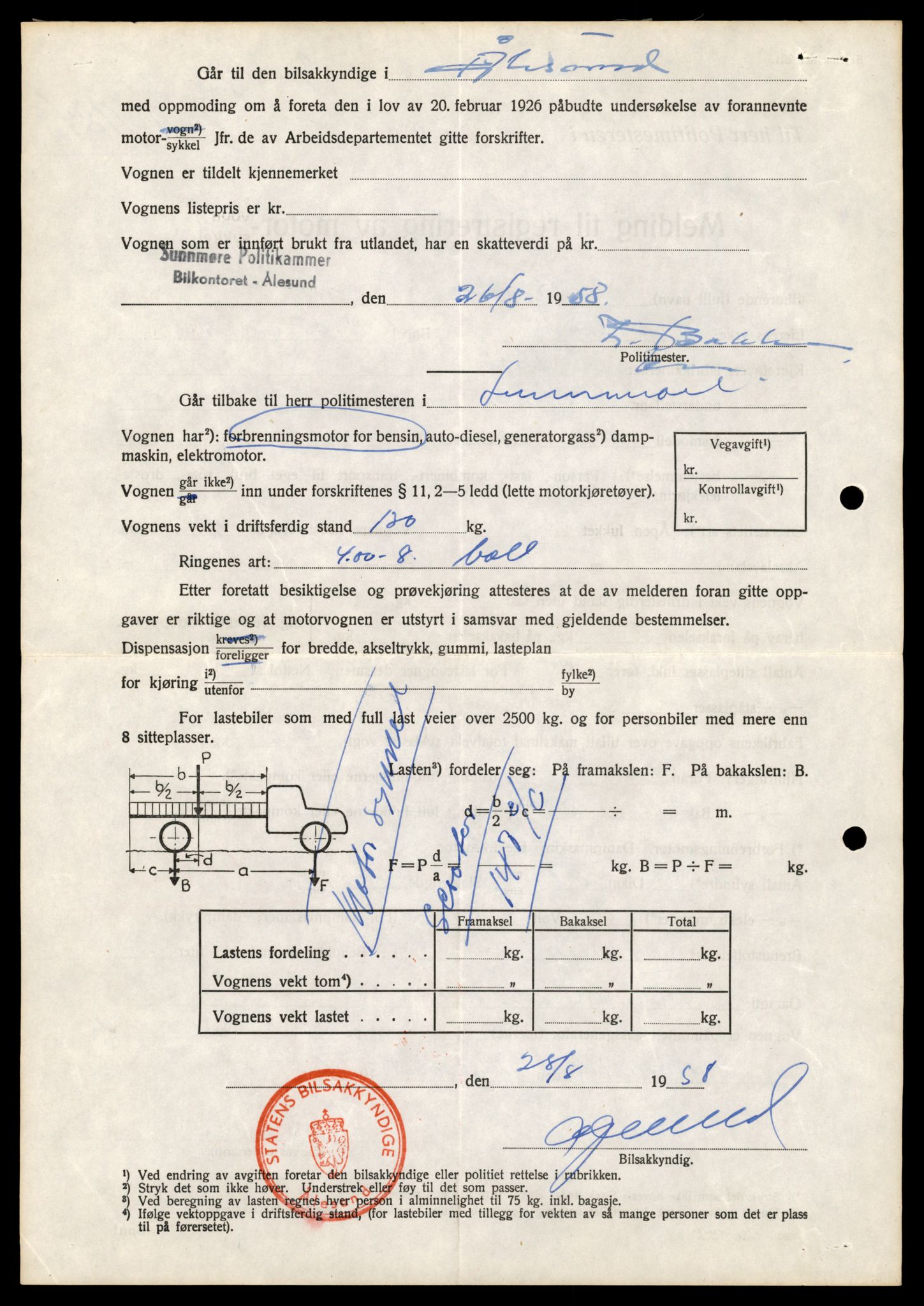 Møre og Romsdal vegkontor - Ålesund trafikkstasjon, AV/SAT-A-4099/F/Fe/L0031: Registreringskort for kjøretøy T 11800 - T 11996, 1927-1998, s. 818