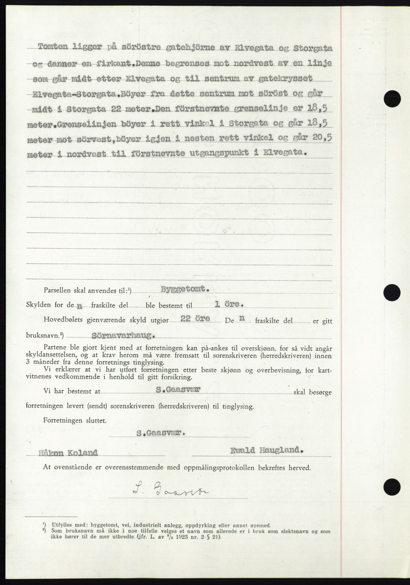 Namdal sorenskriveri, AV/SAT-A-4133/1/2/2C: Pantebok nr. -, 1949-1949, Dagboknr: 1694/1949