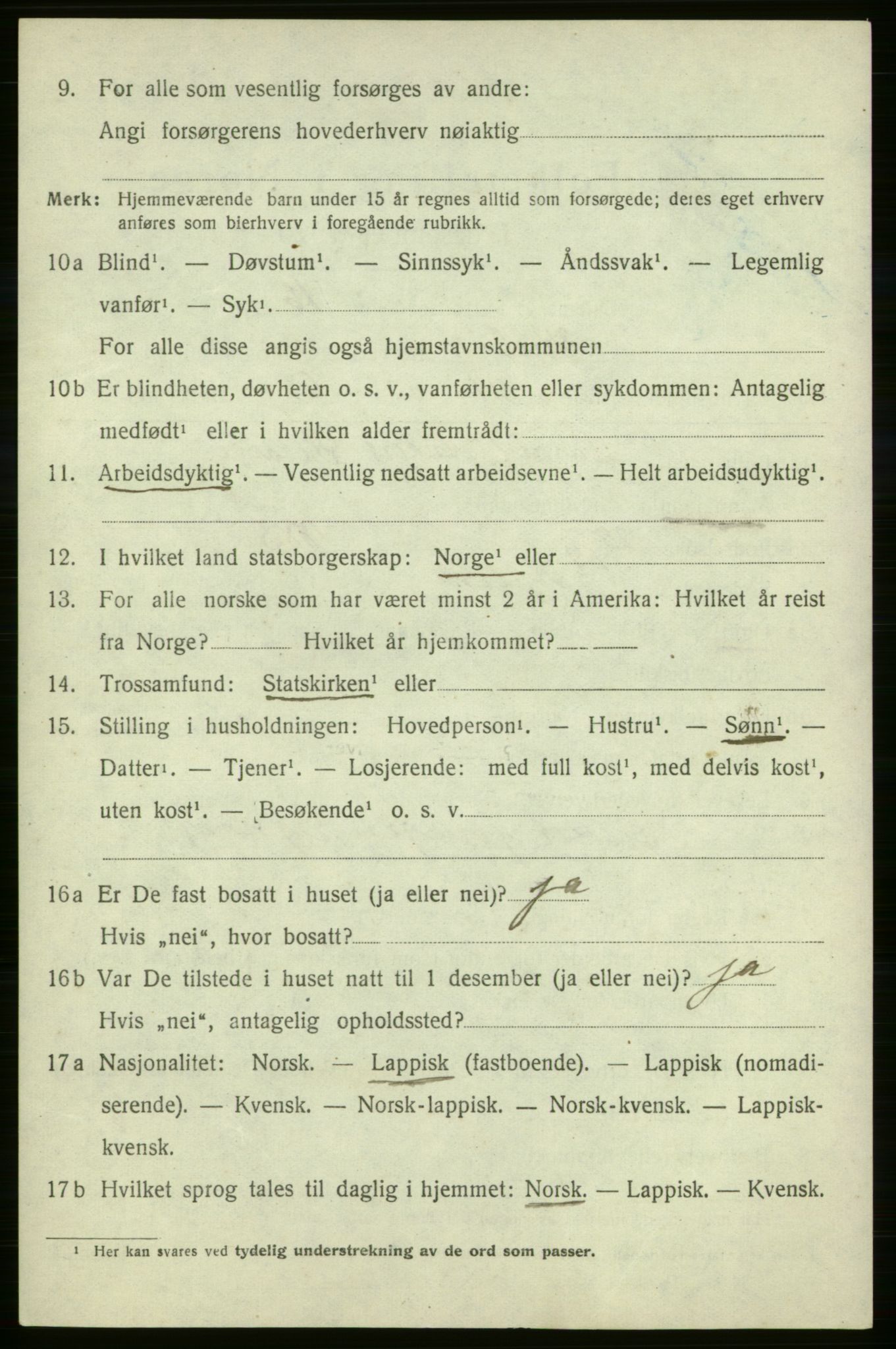 SATØ, Folketelling 1920 for 2019 Kjelvik herred, 1920, s. 1618
