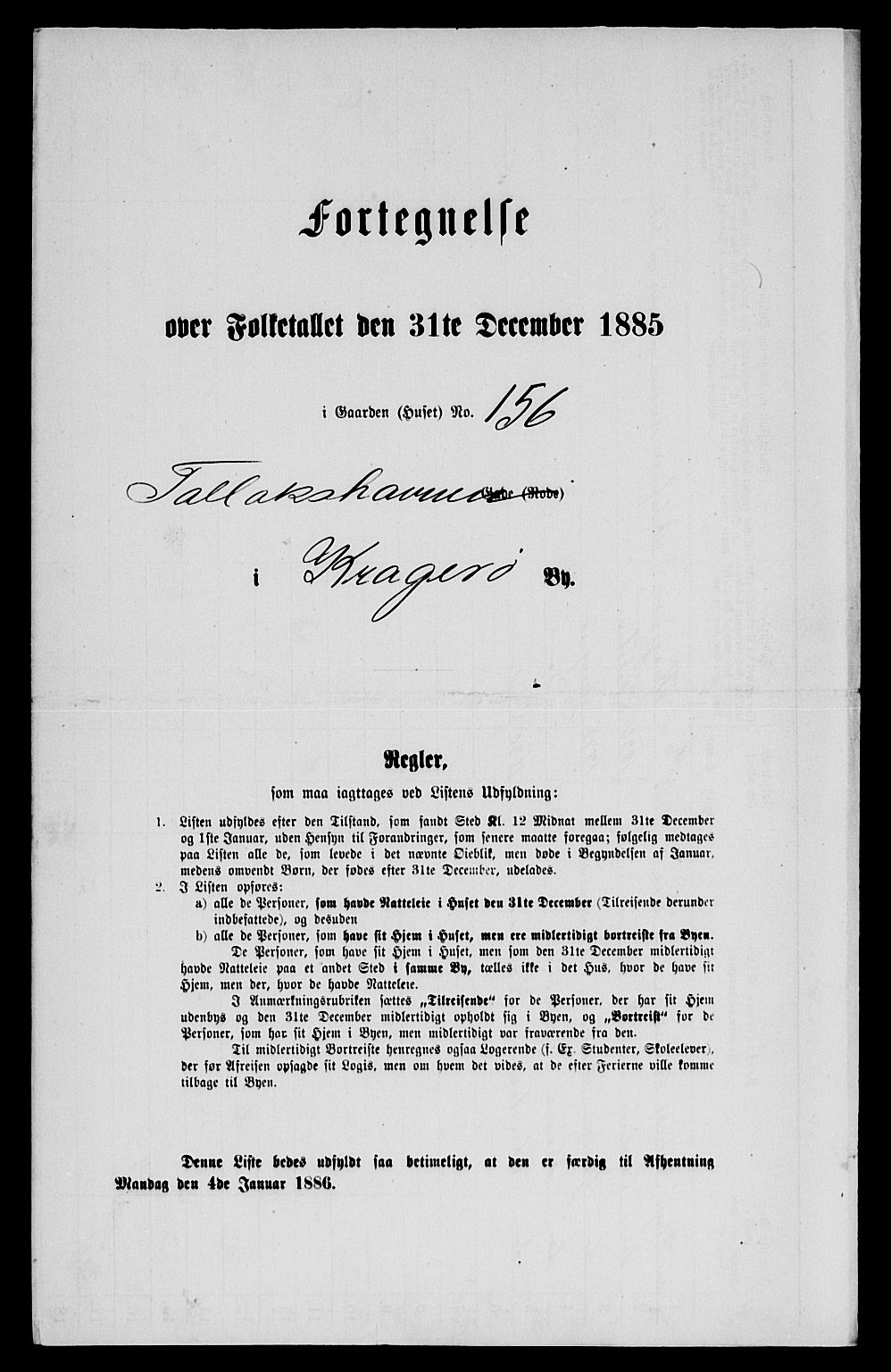 SAKO, Folketelling 1885 for 0801 Kragerø kjøpstad, 1885, s. 347