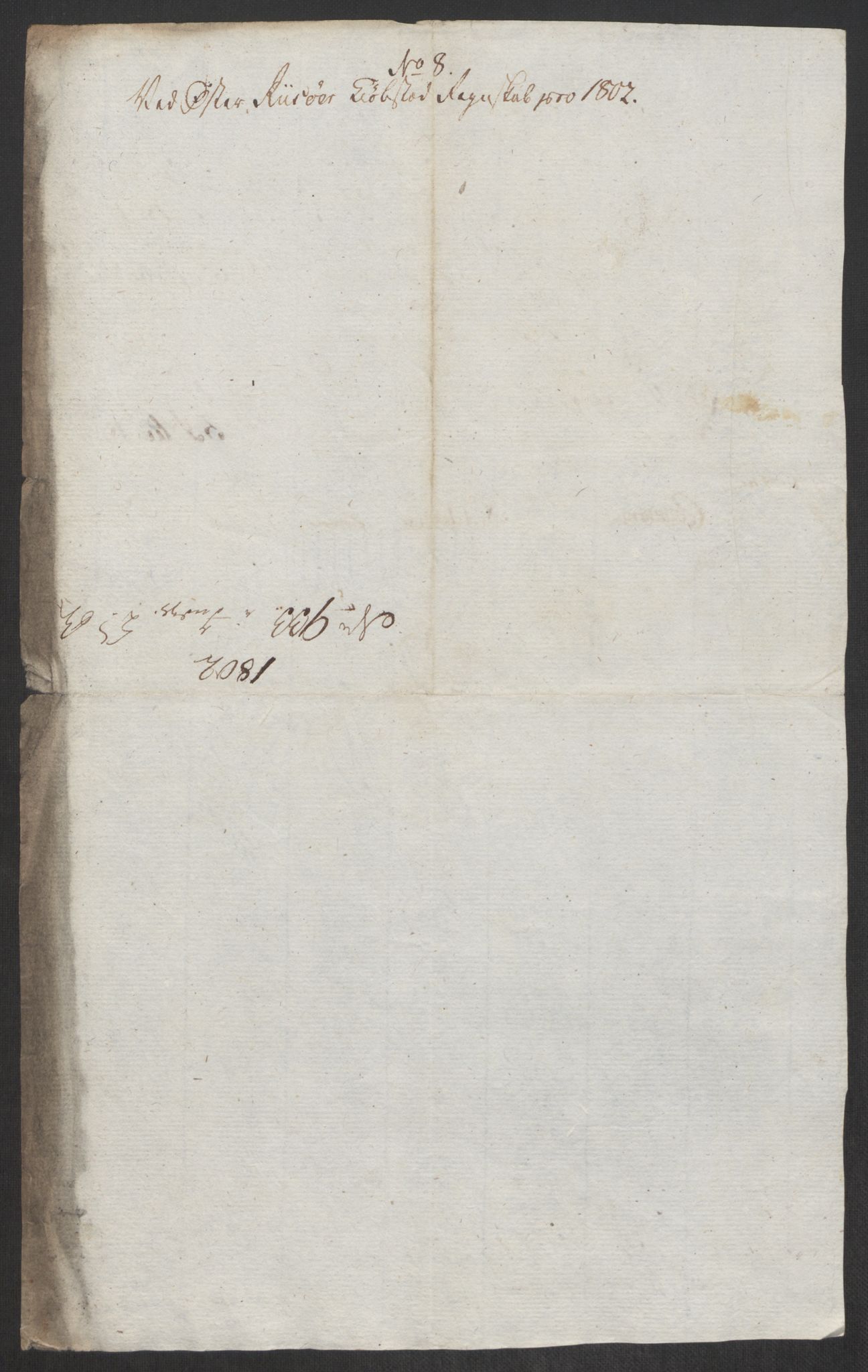 Danske Kanselli 1800-1814, AV/RA-EA-3024/K/Kk/Kka/Kkac/L0236: Kjøpstadregnskap Øster Risør, 1801-1804, s. 541