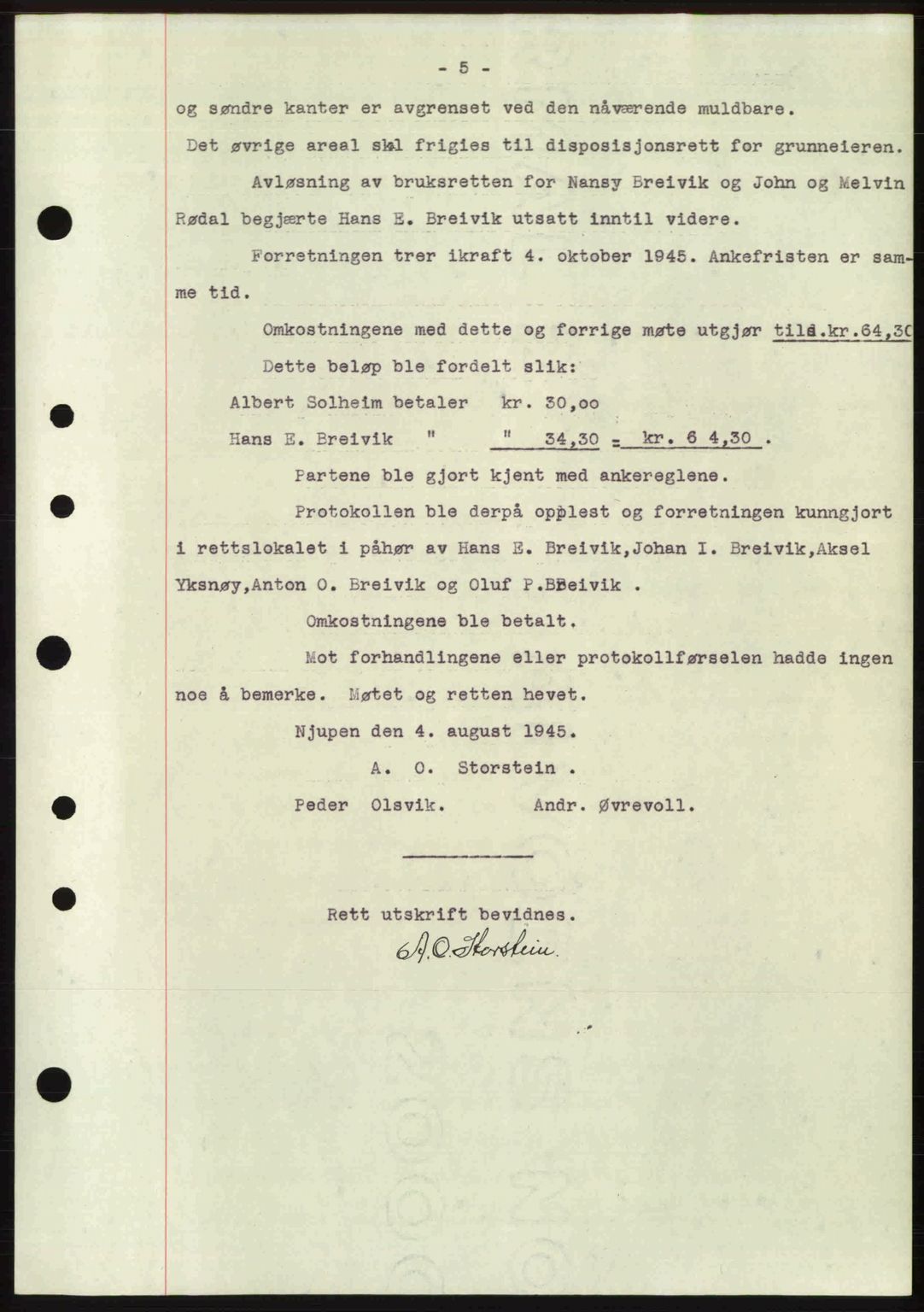 Nordre Sunnmøre sorenskriveri, AV/SAT-A-0006/1/2/2C/2Ca: Pantebok nr. A20b, 1946-1946, Dagboknr: 221/1946