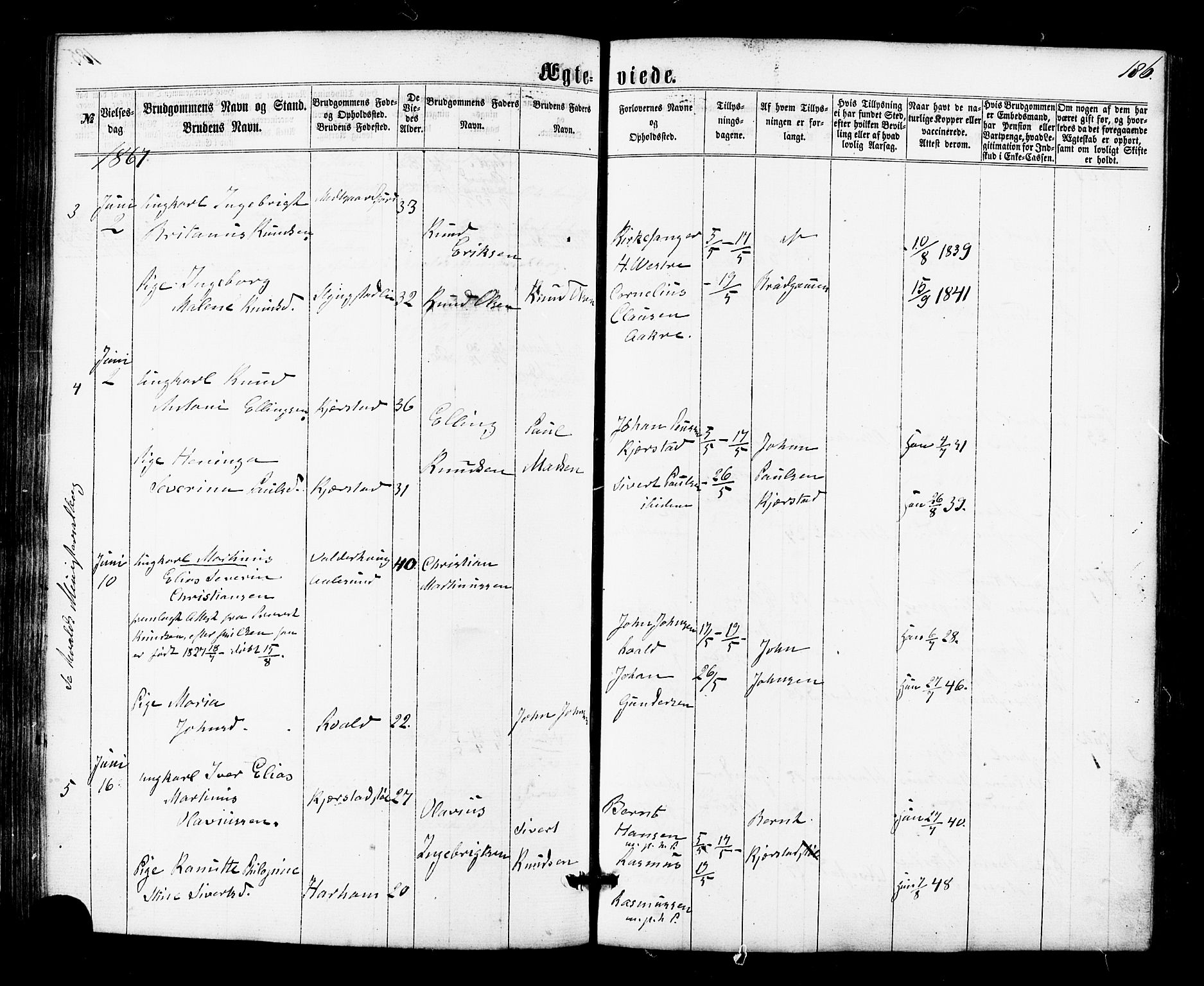 Ministerialprotokoller, klokkerbøker og fødselsregistre - Møre og Romsdal, AV/SAT-A-1454/536/L0498: Ministerialbok nr. 536A07, 1862-1875, s. 186