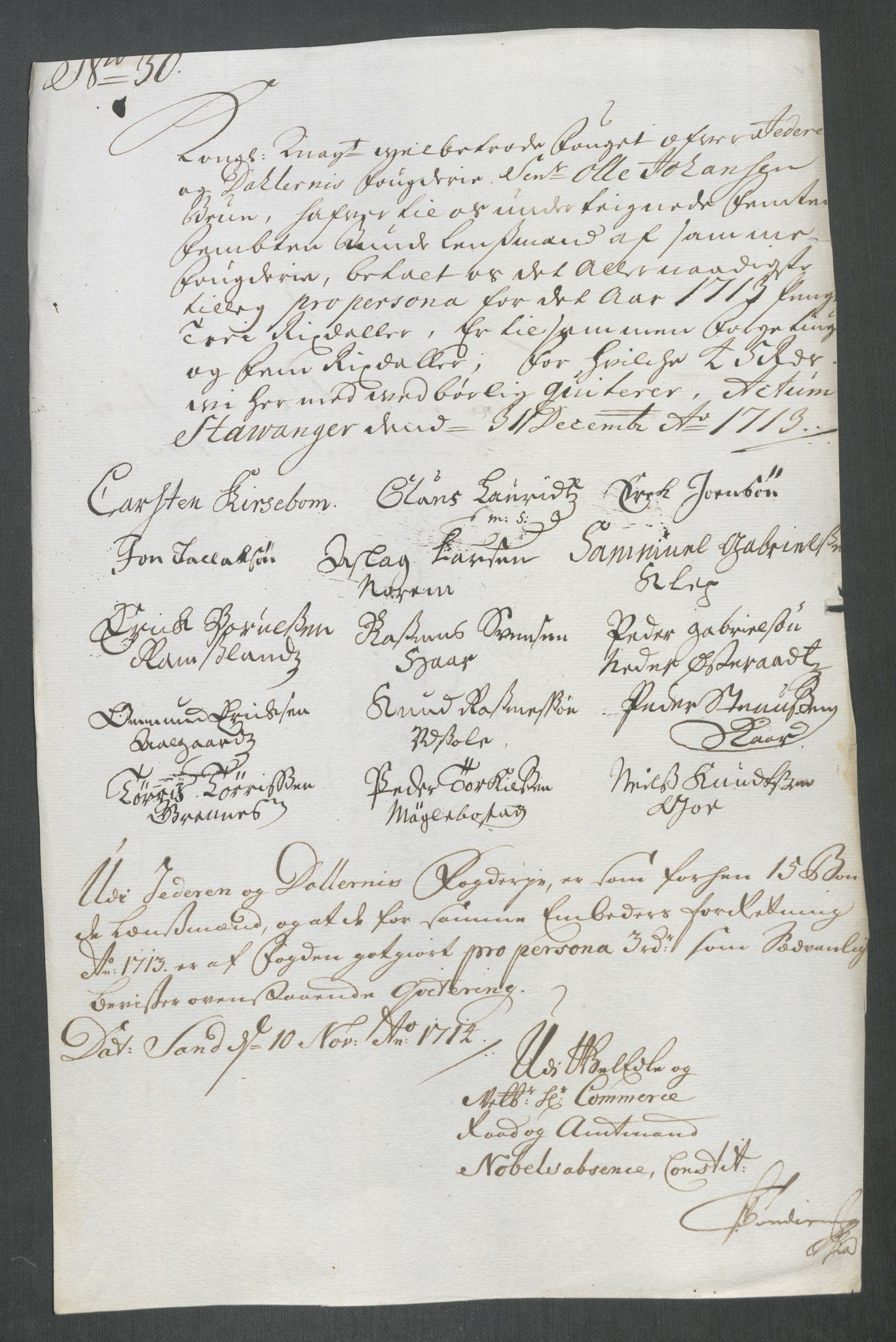 Rentekammeret inntil 1814, Reviderte regnskaper, Fogderegnskap, RA/EA-4092/R46/L2738: Fogderegnskap Jæren og Dalane, 1713-1714, s. 103