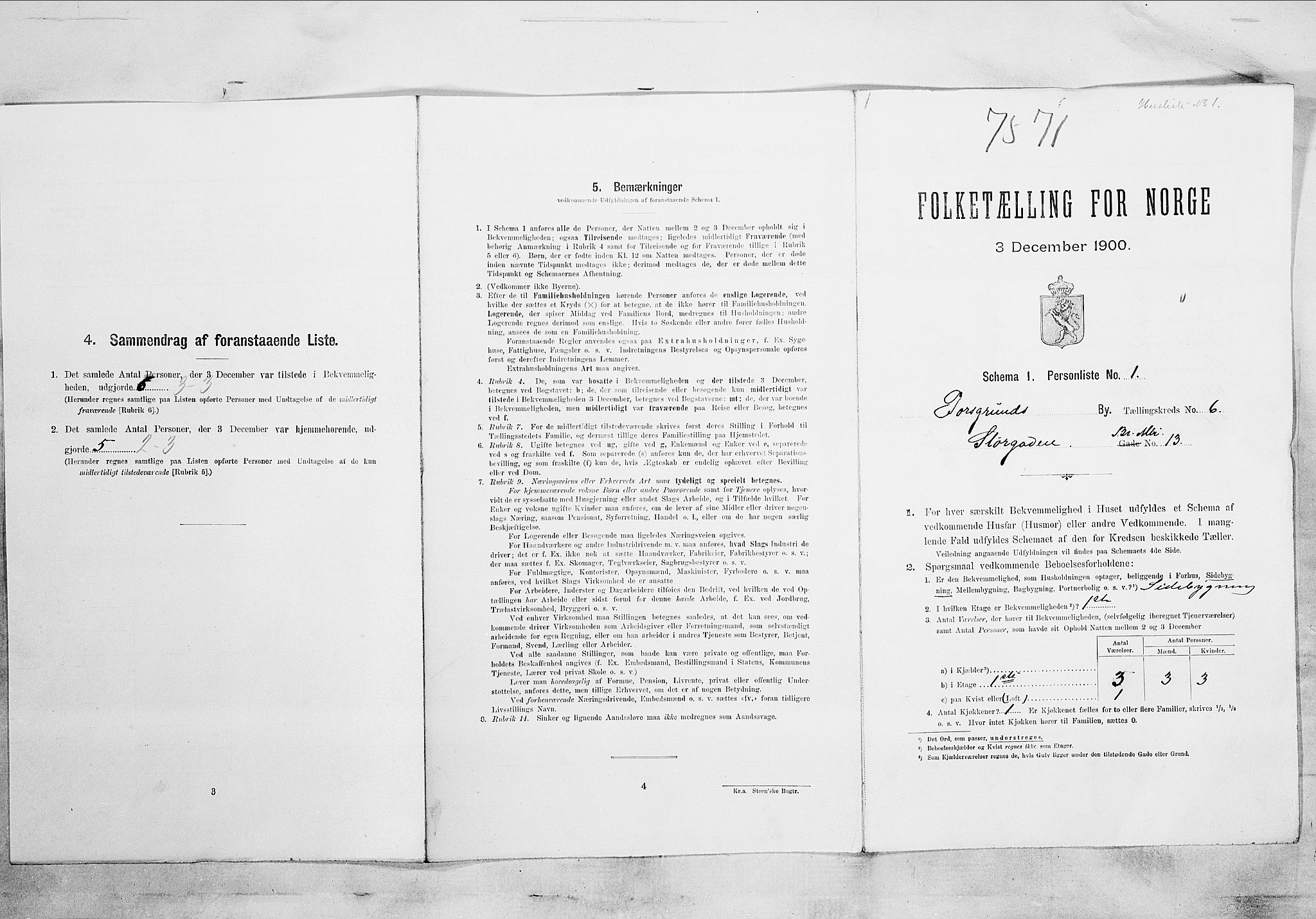 SAKO, Folketelling 1900 for 0805 Porsgrunn kjøpstad, 1900, s. 909