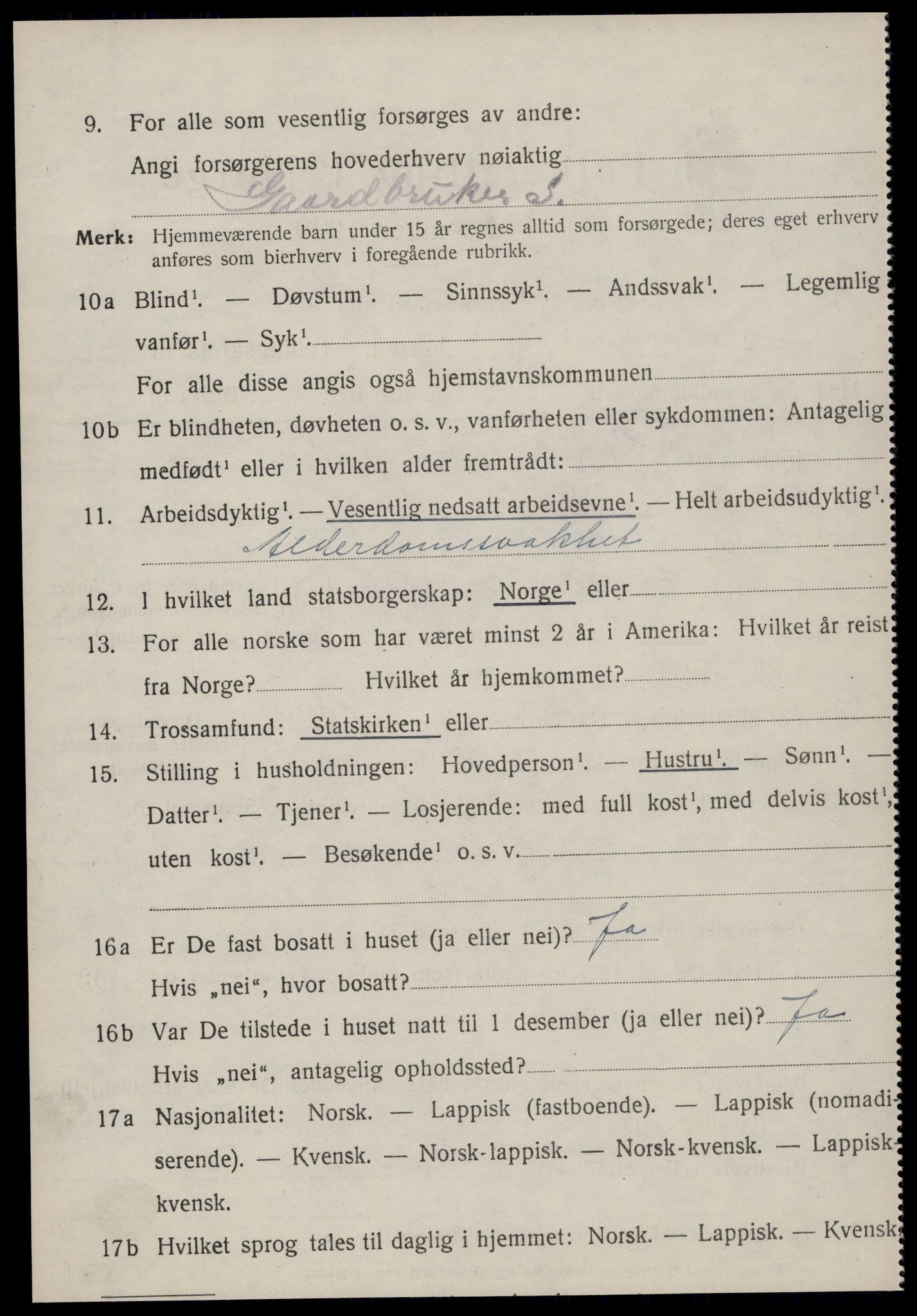 SAT, Folketelling 1920 for 1612 Hemne herred, 1920, s. 1885