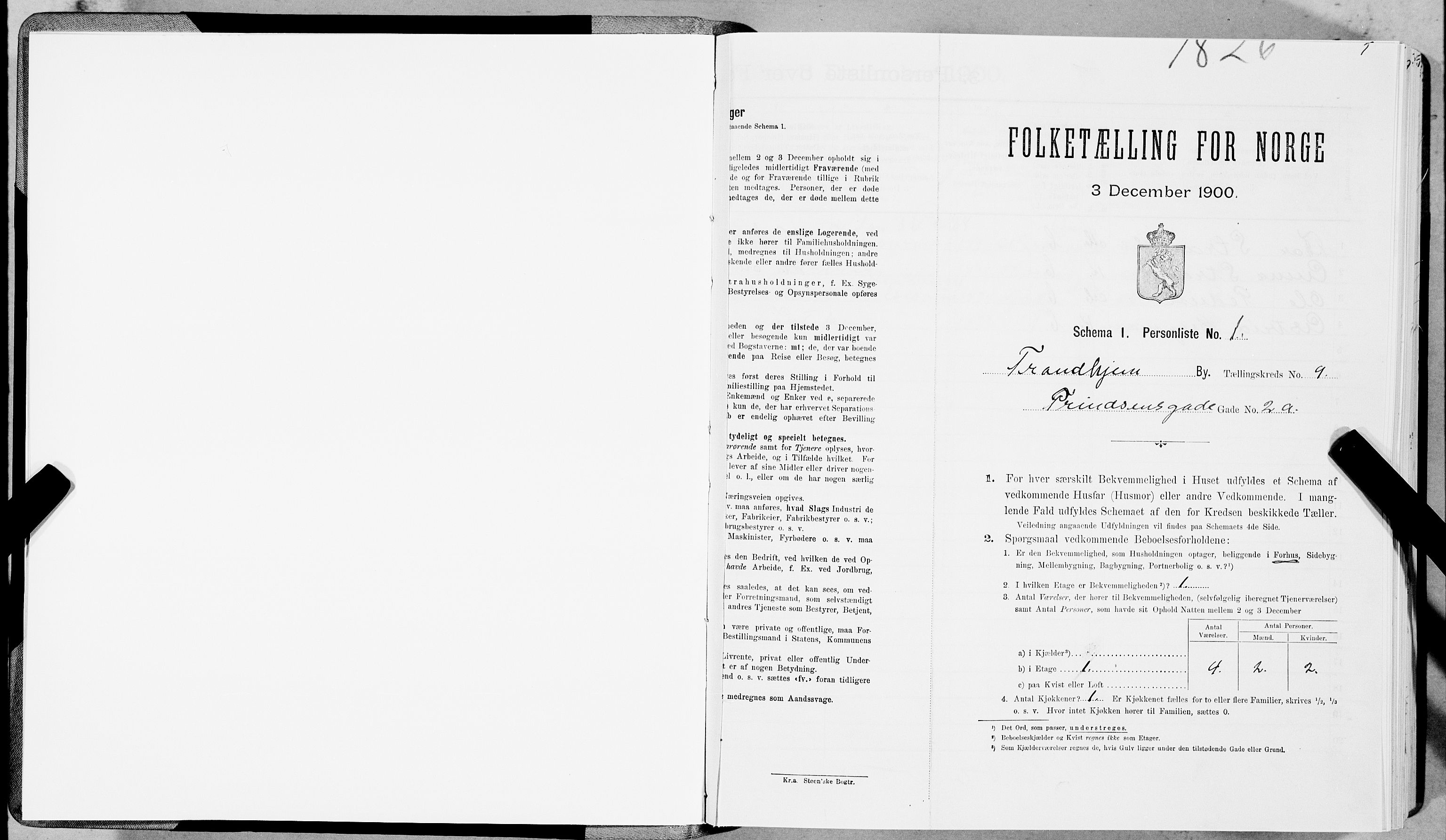 SAT, Folketelling 1900 for 1601 Trondheim kjøpstad, 1900, s. 1486