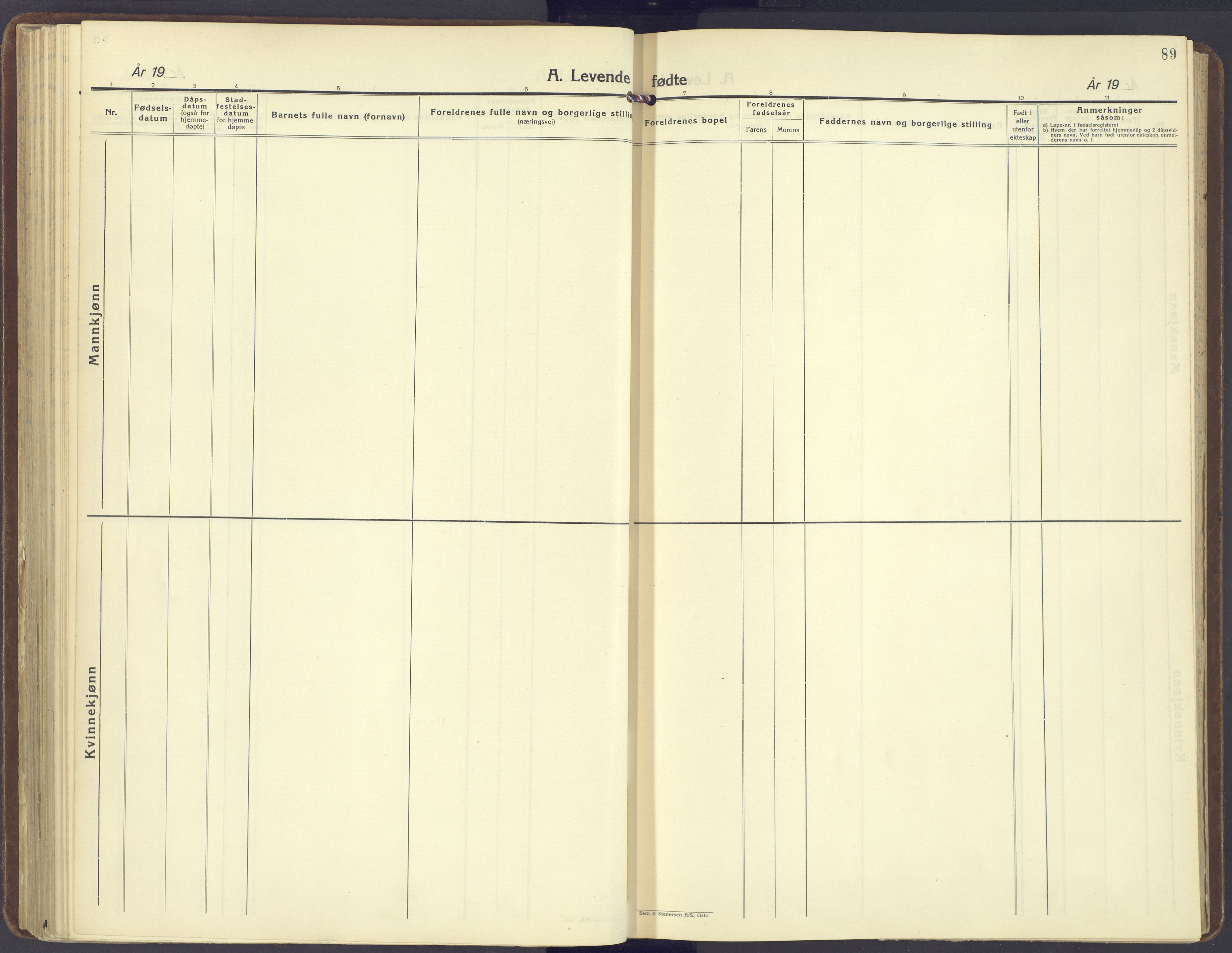 Romedal prestekontor, AV/SAH-PREST-004/K/L0014: Ministerialbok nr. 14, 1936-1949, s. 89