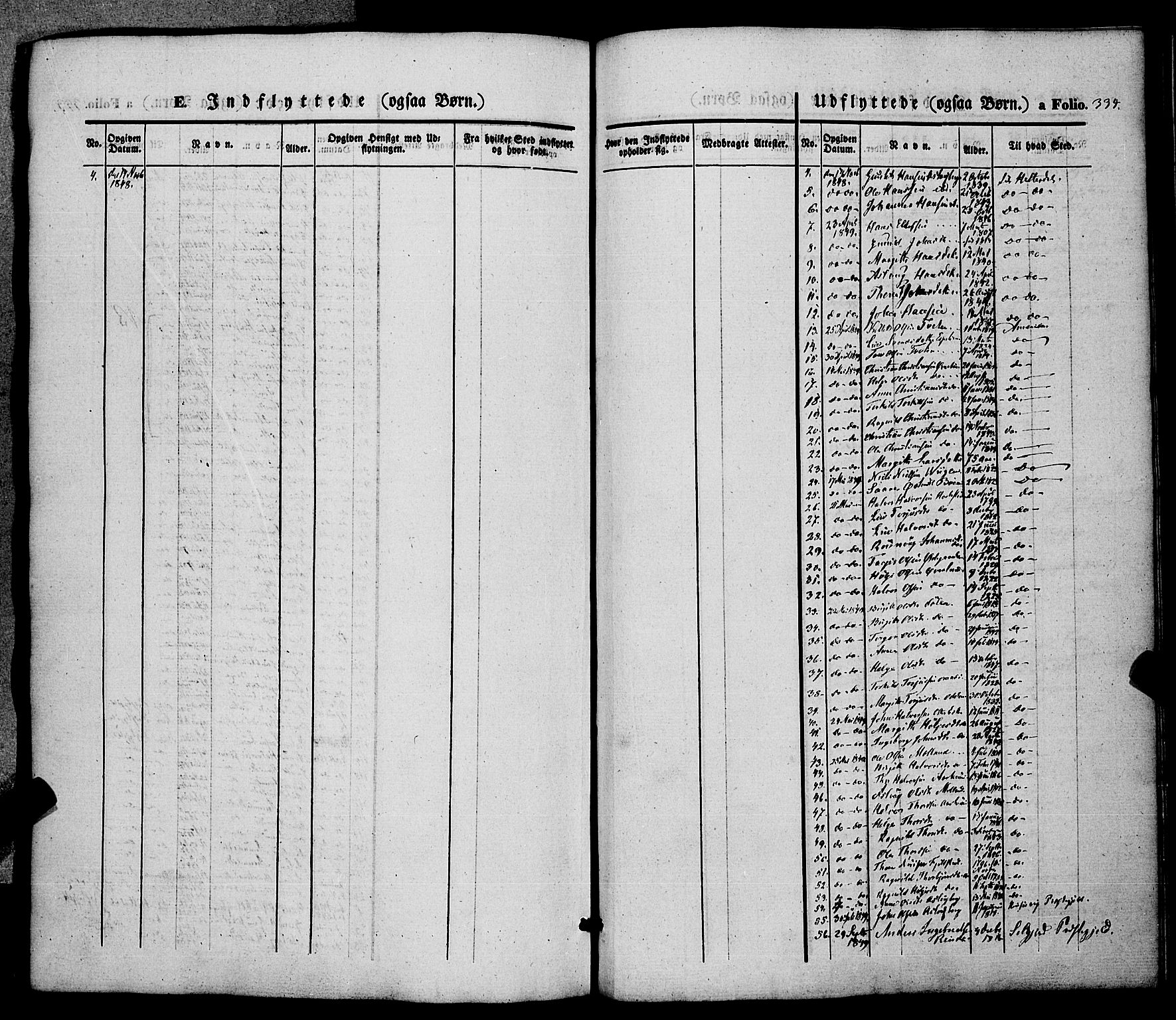 Hjartdal kirkebøker, SAKO/A-270/F/Fa/L0008: Ministerialbok nr. I 8, 1844-1859, s. 334