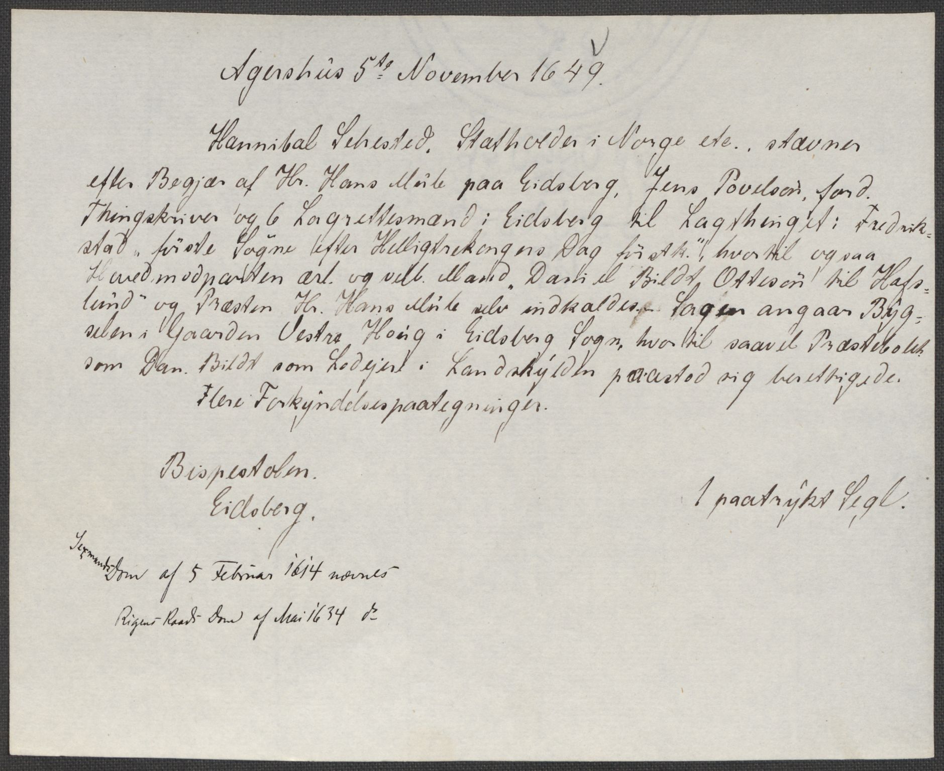 Riksarkivets diplomsamling, AV/RA-EA-5965/F15/L0004: Prestearkiv - Østfold, 1577-1709, s. 186
