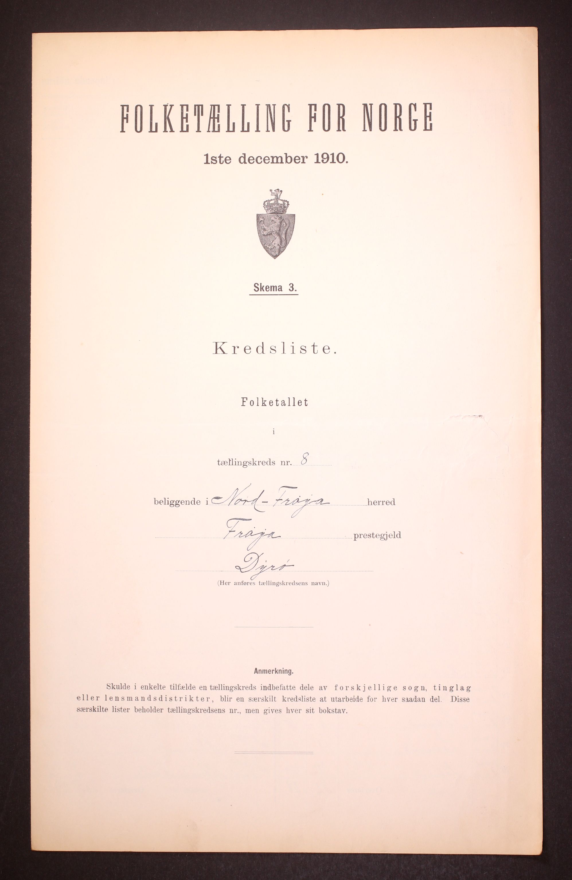 RA, Folketelling 1910 for 1620 Nord-Frøya herred, 1910, s. 25