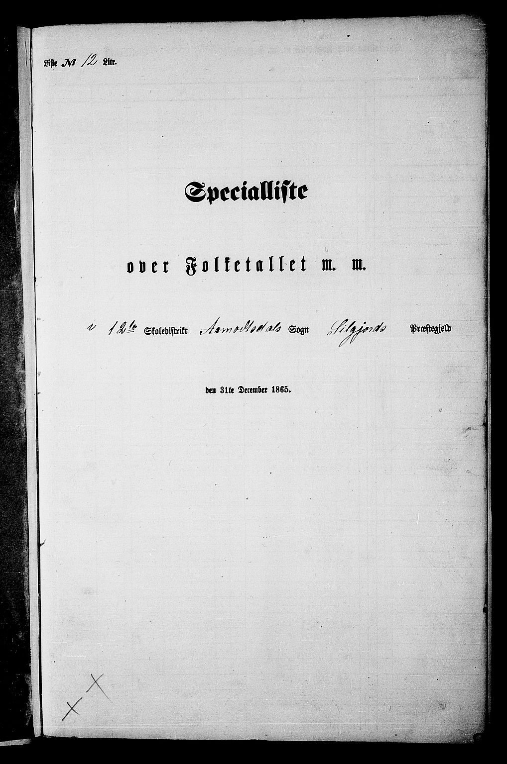 RA, Folketelling 1865 for 0828P Seljord prestegjeld, 1865, s. 162