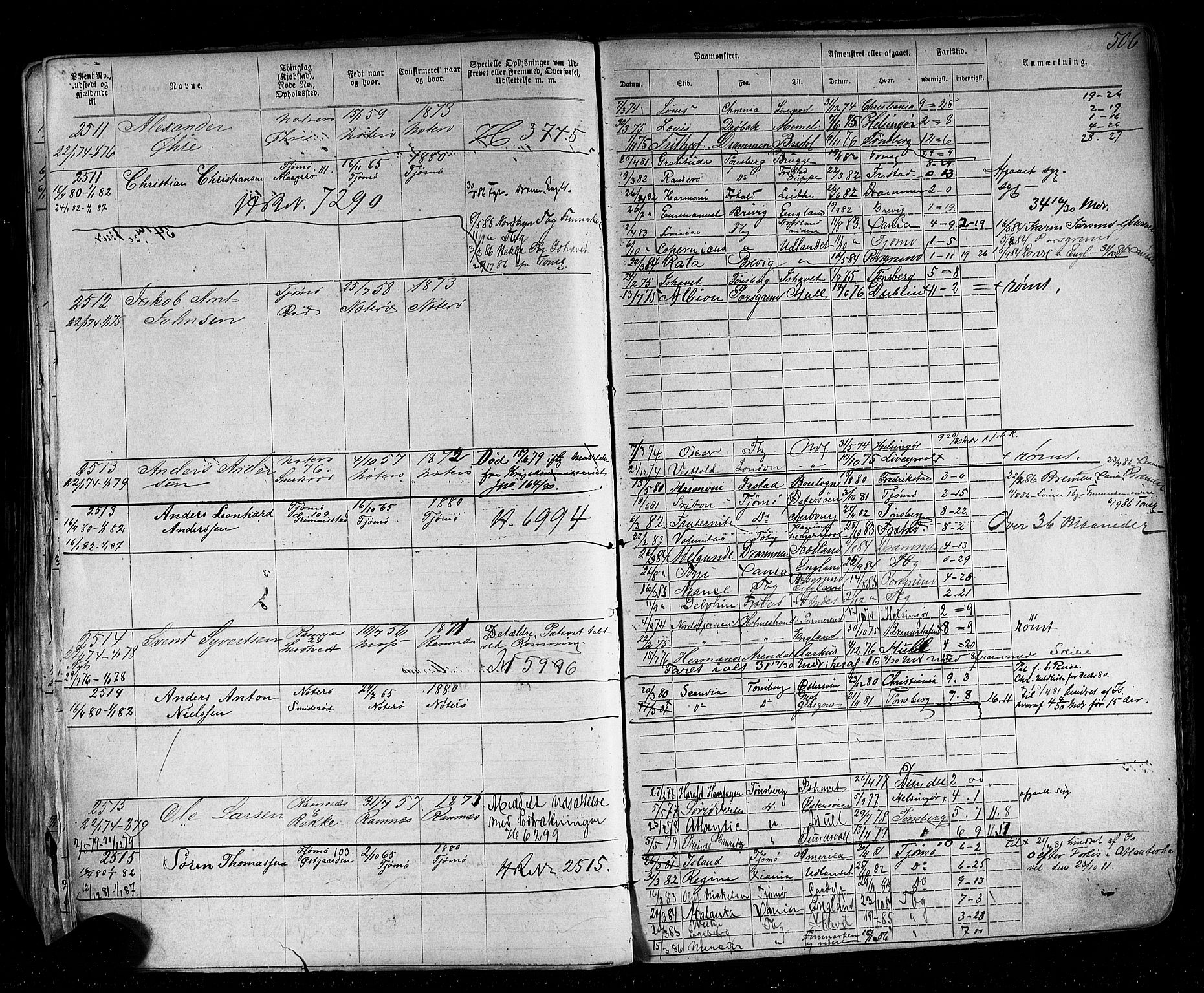 Tønsberg innrulleringskontor, SAKO/A-786/F/Fb/L0002: Annotasjonsrulle Patent nr. 1-2635, 1869-1877, s. 549